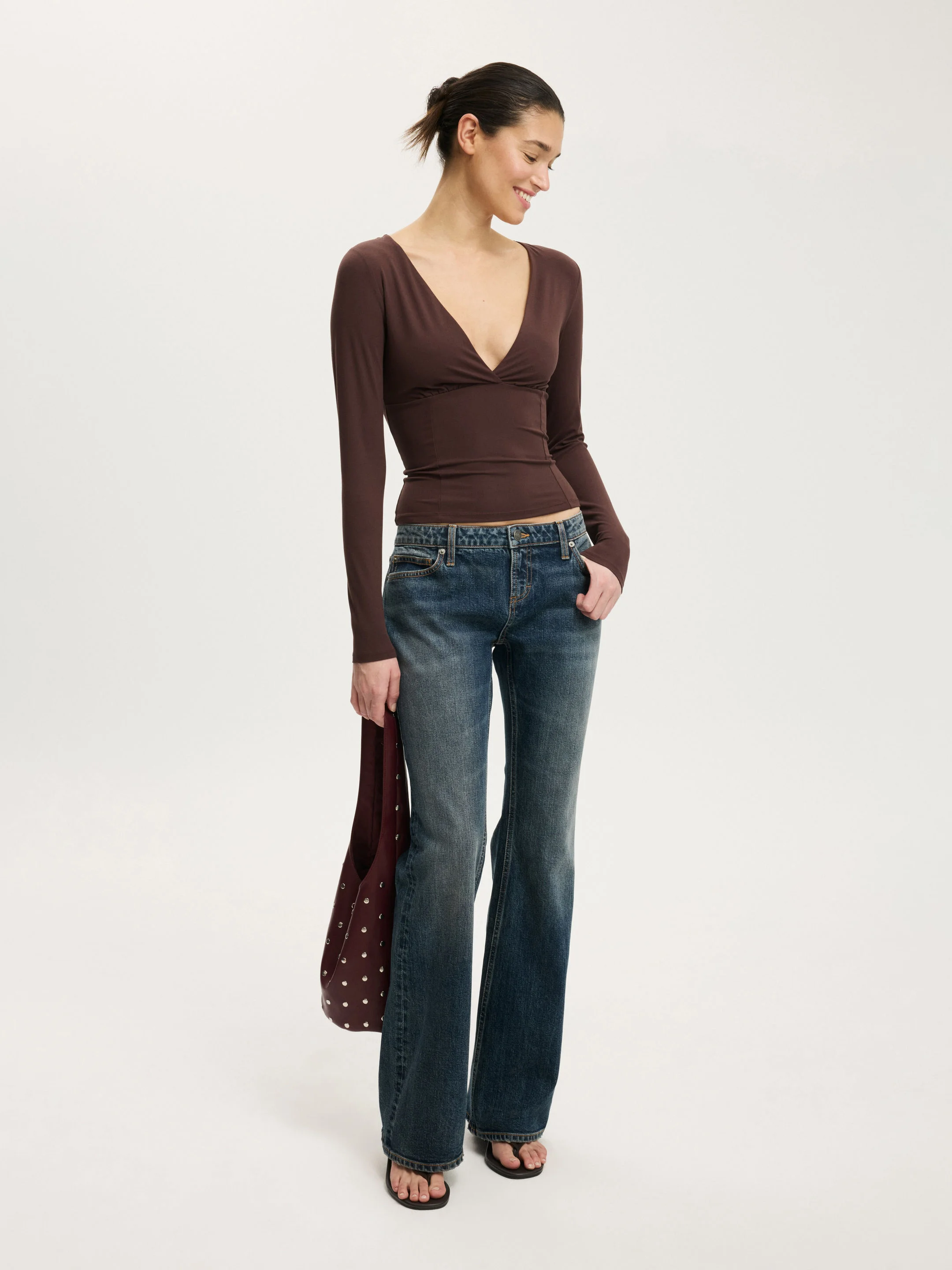COTTON ON Áo Tay Dài Nữ-Zali V Cross Over Long Sleeve
