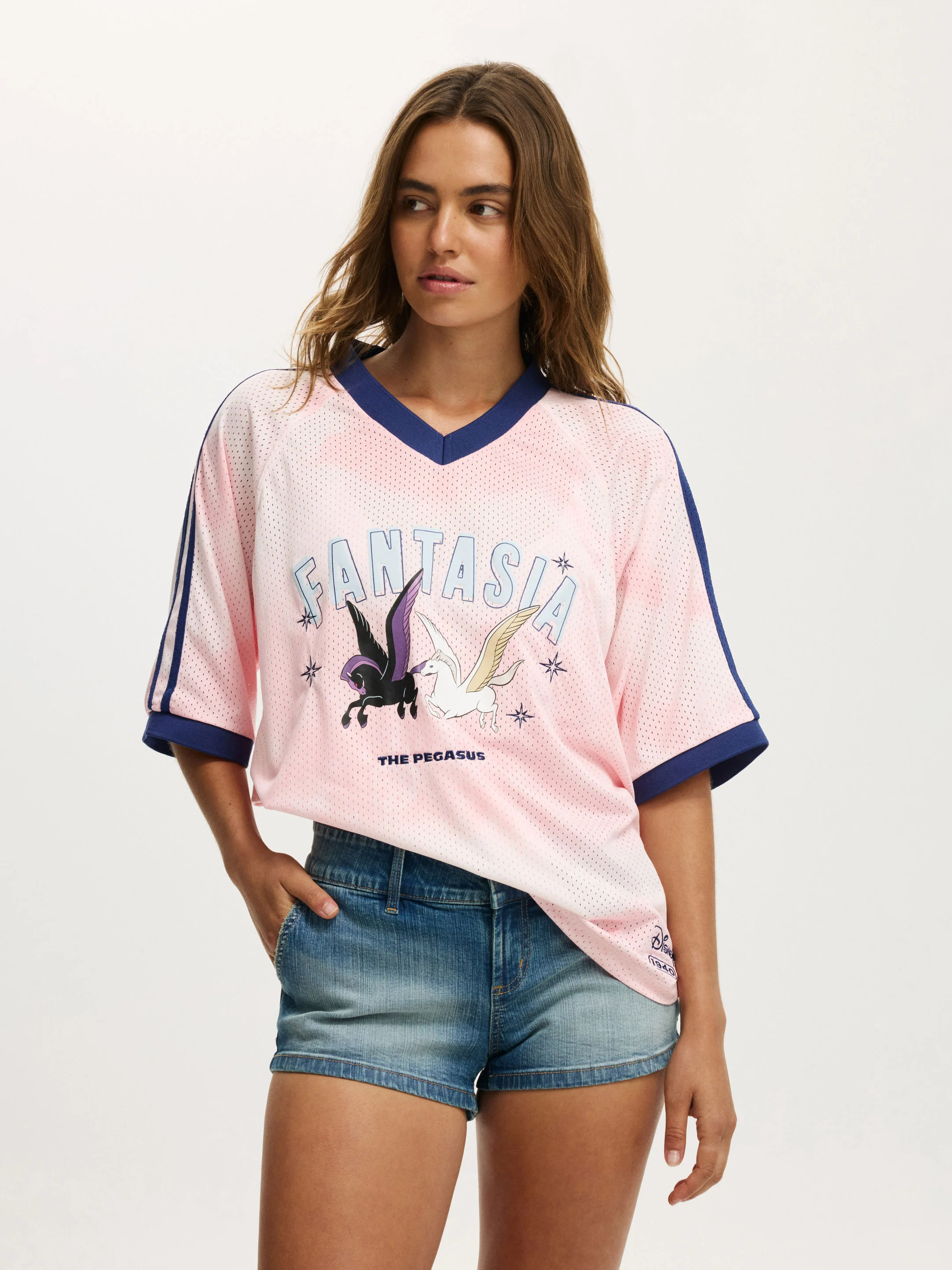 COTTON ON Áo Thun Ngắn Tay Nữ-Lcn Oversized V Neck Raglan Poly Jersey