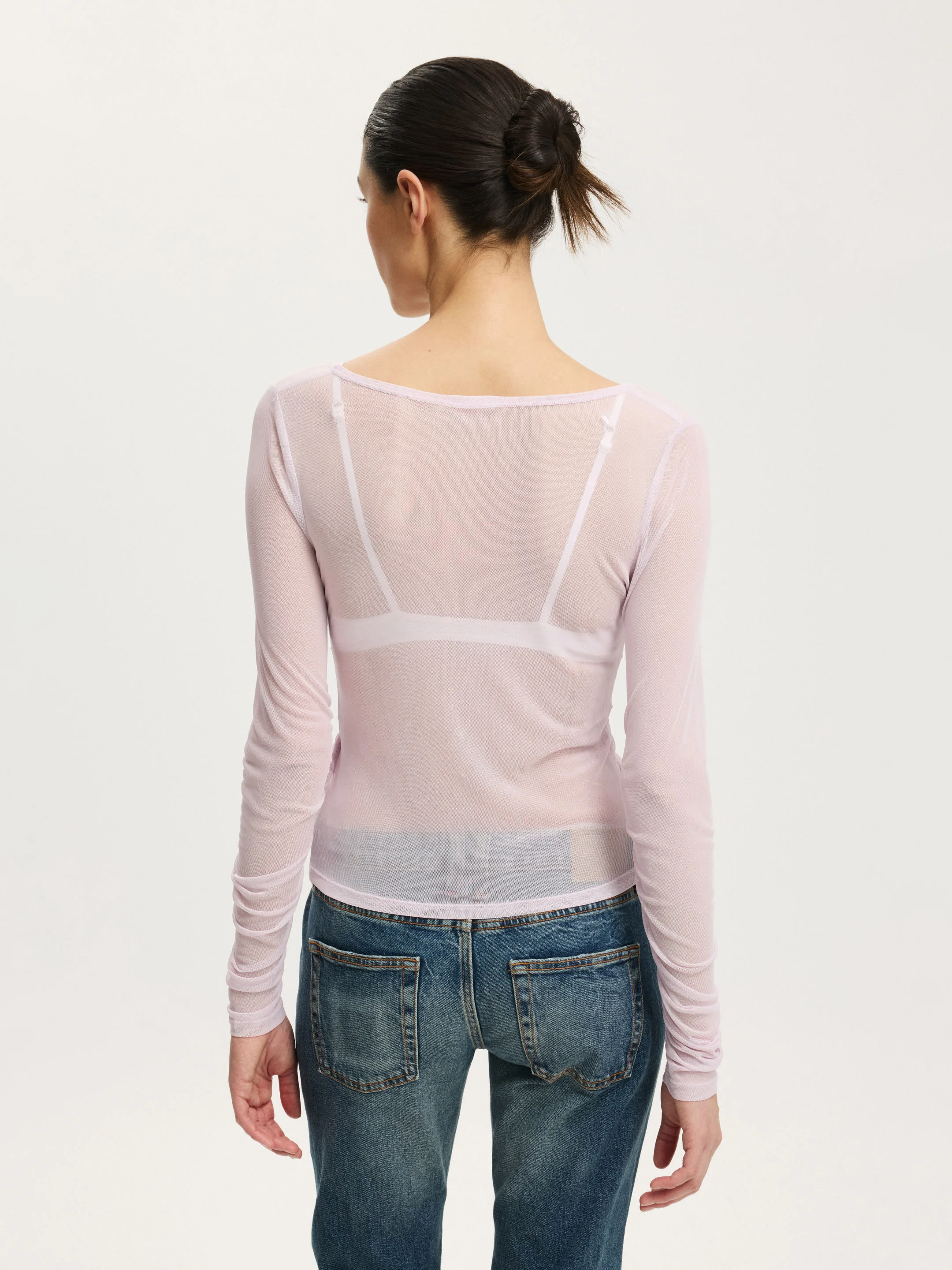 COTTON ON Áo Kiểu Dài Tay Nữ-Alix Mesh Button Through Long