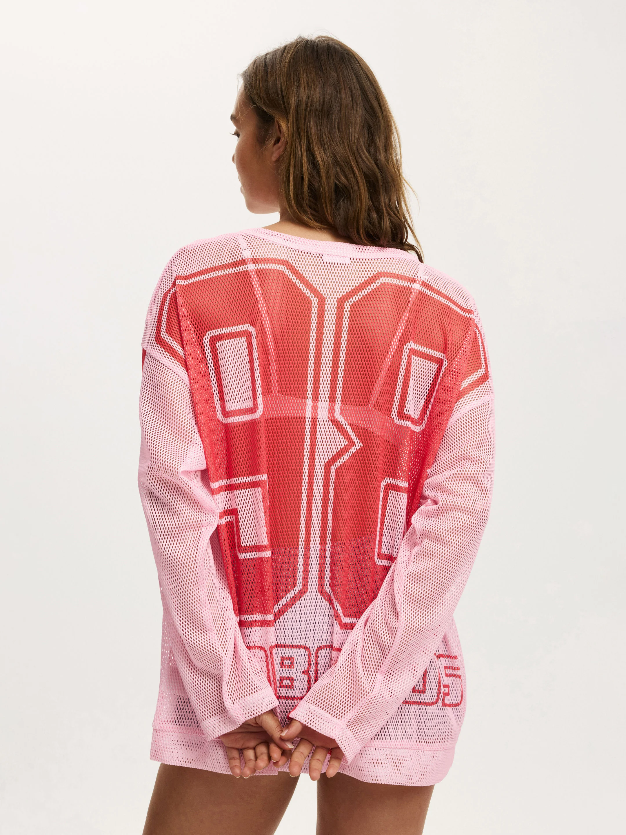 COTTON ON Áo Dài Tay Nữ - The L/S Mesh Graphic Tee