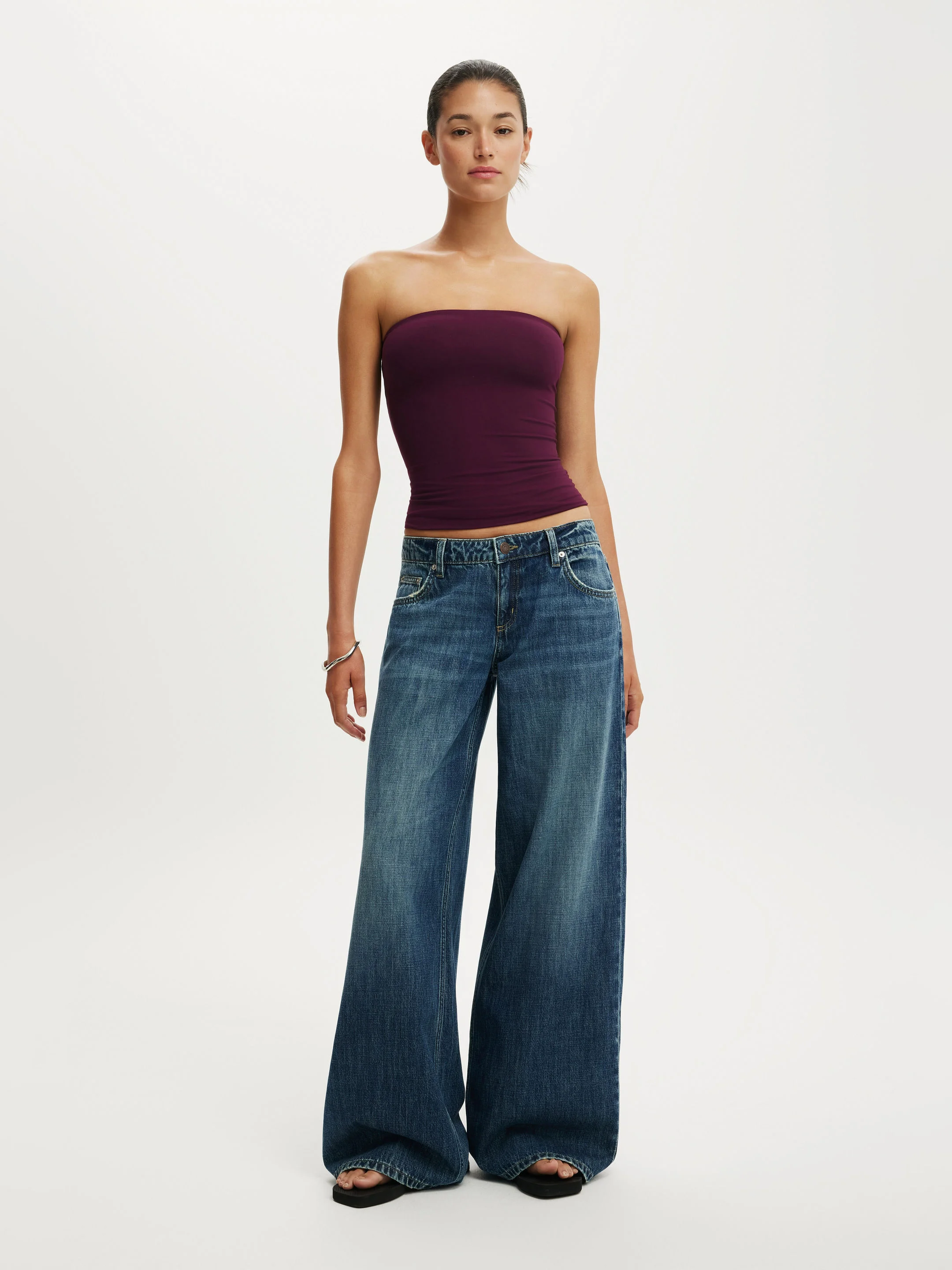 COTTON ON Quần Jeans Dài Nữ - Low Rise Wide Jean