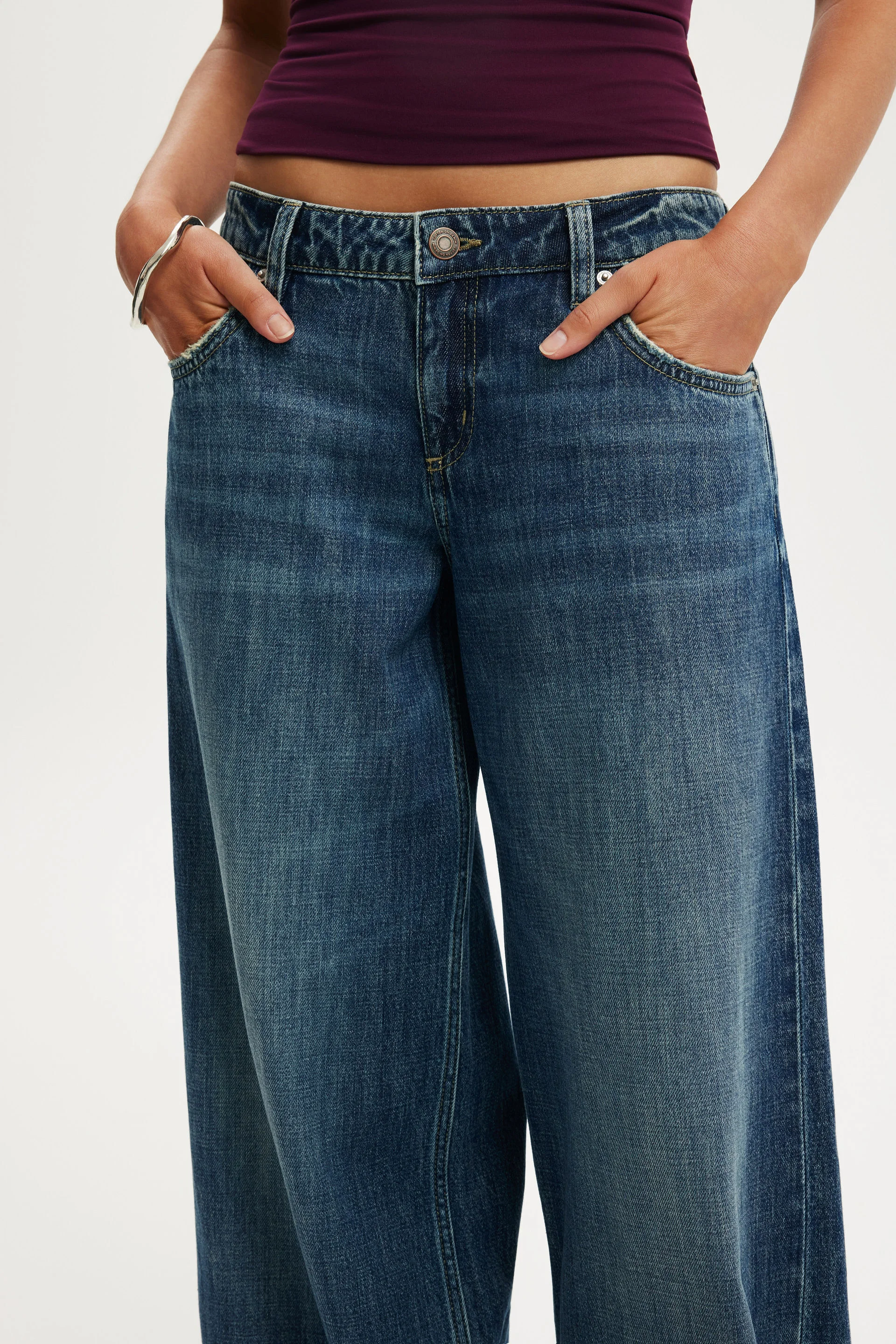 COTTON ON Quần Jeans Dài Nữ - Low Rise Wide Jean