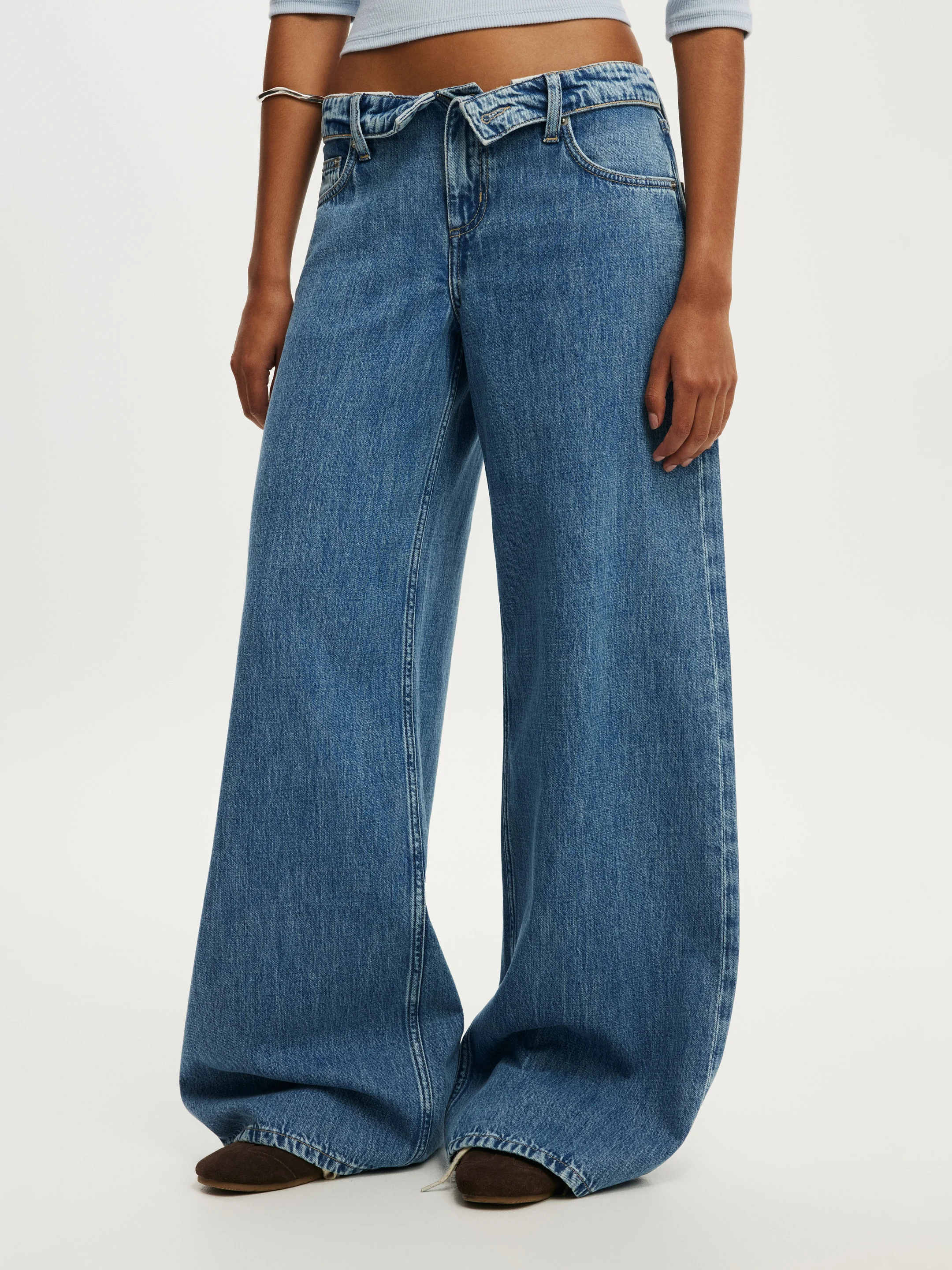 COTTON ON Quần Jeans Dài Nữ - Low Rise Wide Jean