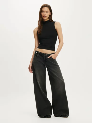COTTON ON Quần Jeans Dài Nữ - Low Rise Wide Jean