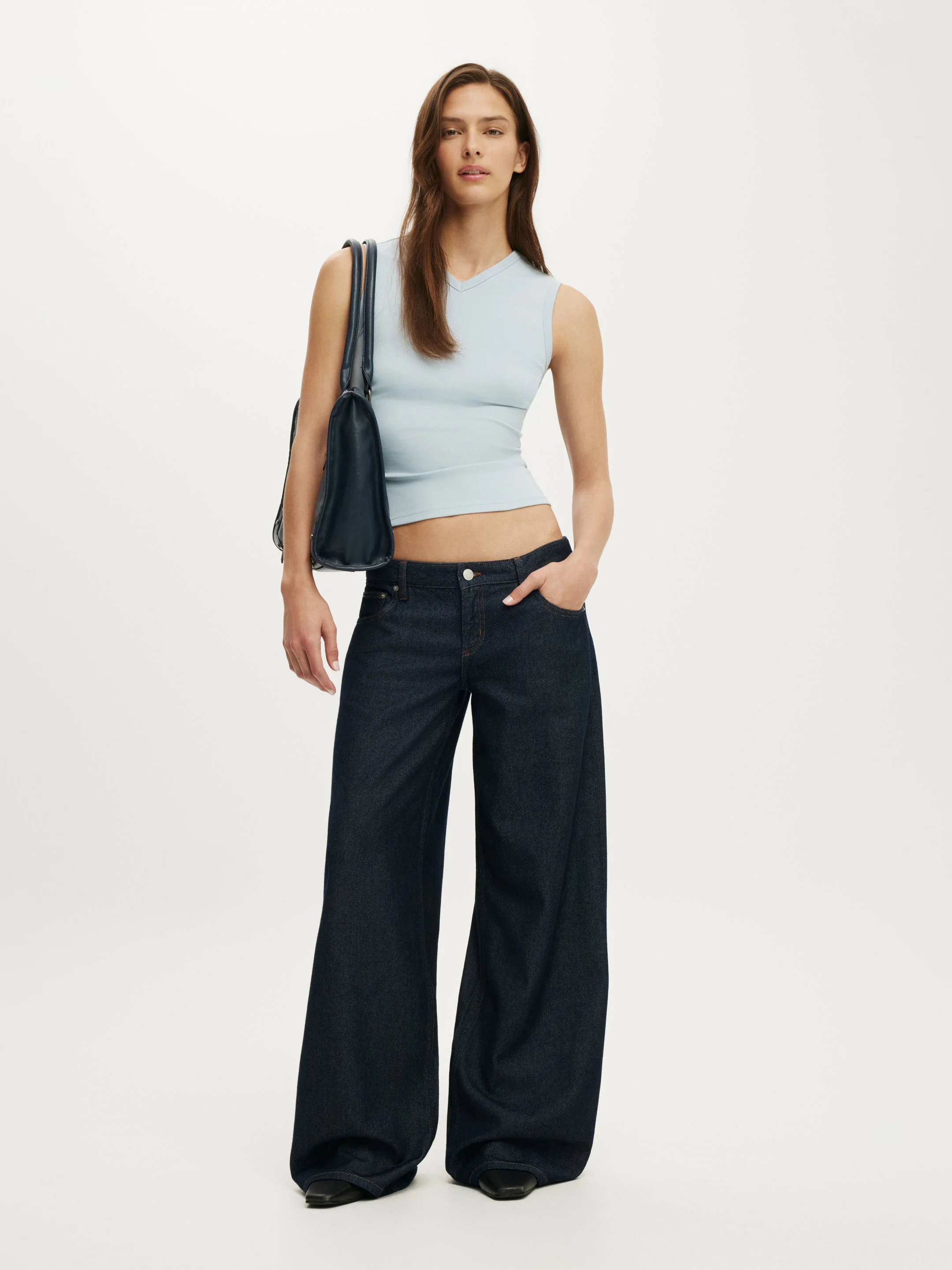 COTTON ON Quần Jeans Dài Nữ - Low Rise Wide Jean