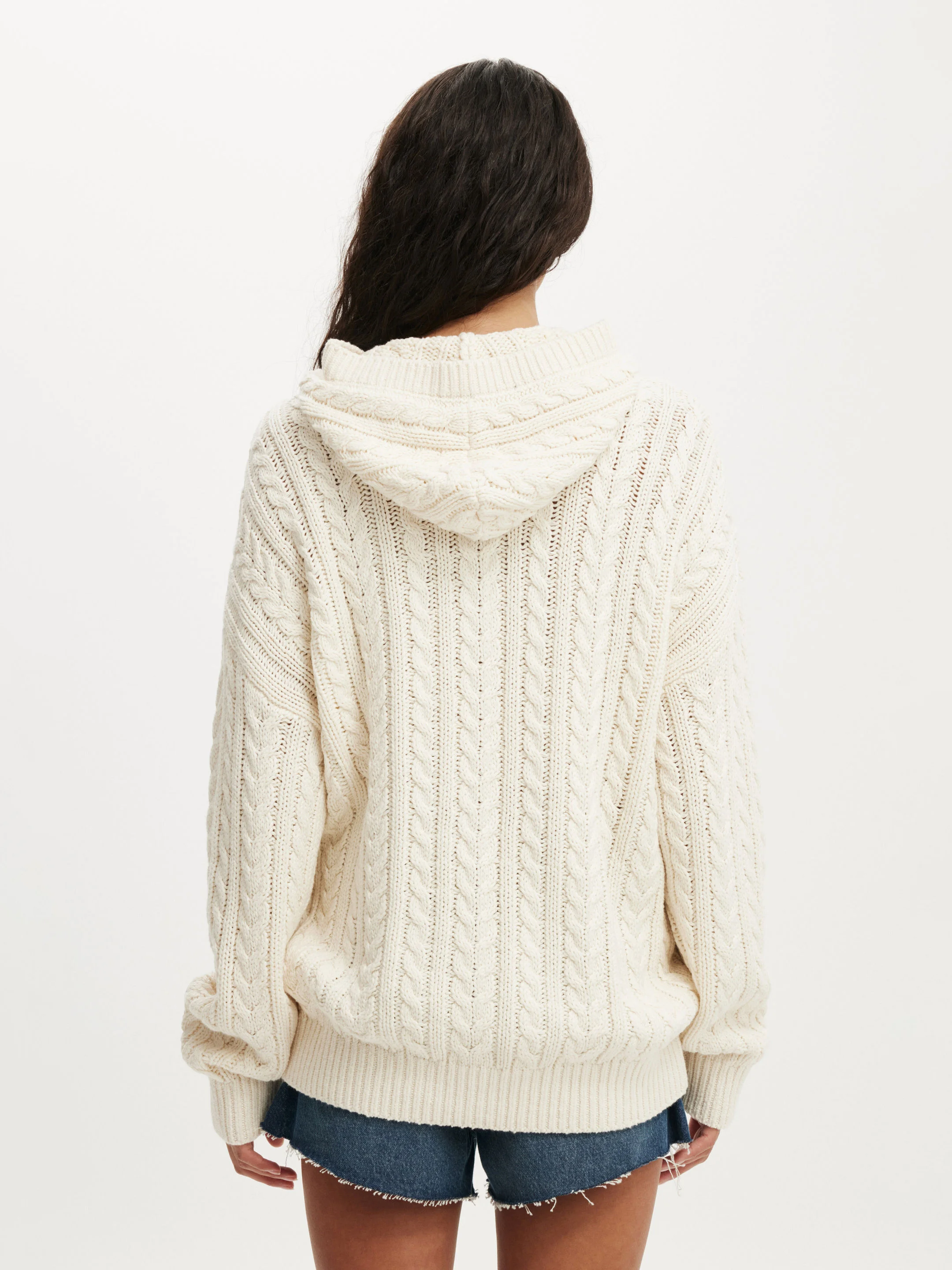 COTTON ON Áo Chui Đầu Có Nón Nữ - Oversized Cable Hoody
