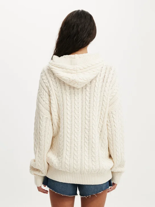 COTTON ON Áo Chui Đầu Có Nón Nữ - Oversized Cable Hoody