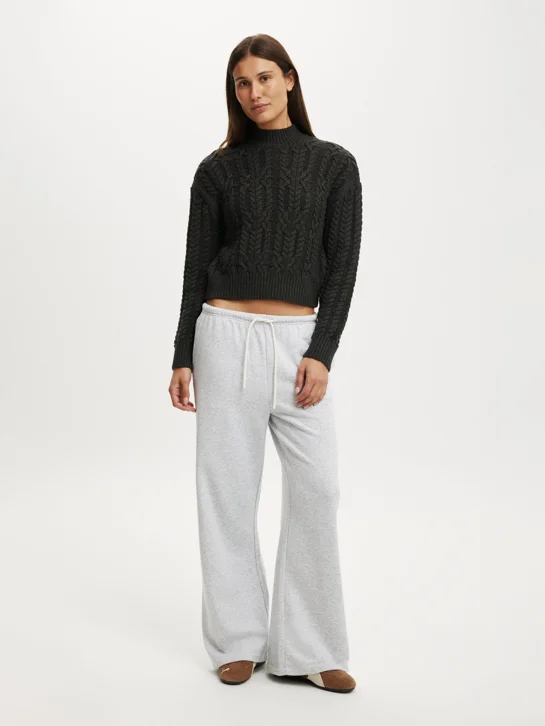 COTTON ON Áo Len Dài Tay Nữ - Boxy Mock Neck Knit Sweater