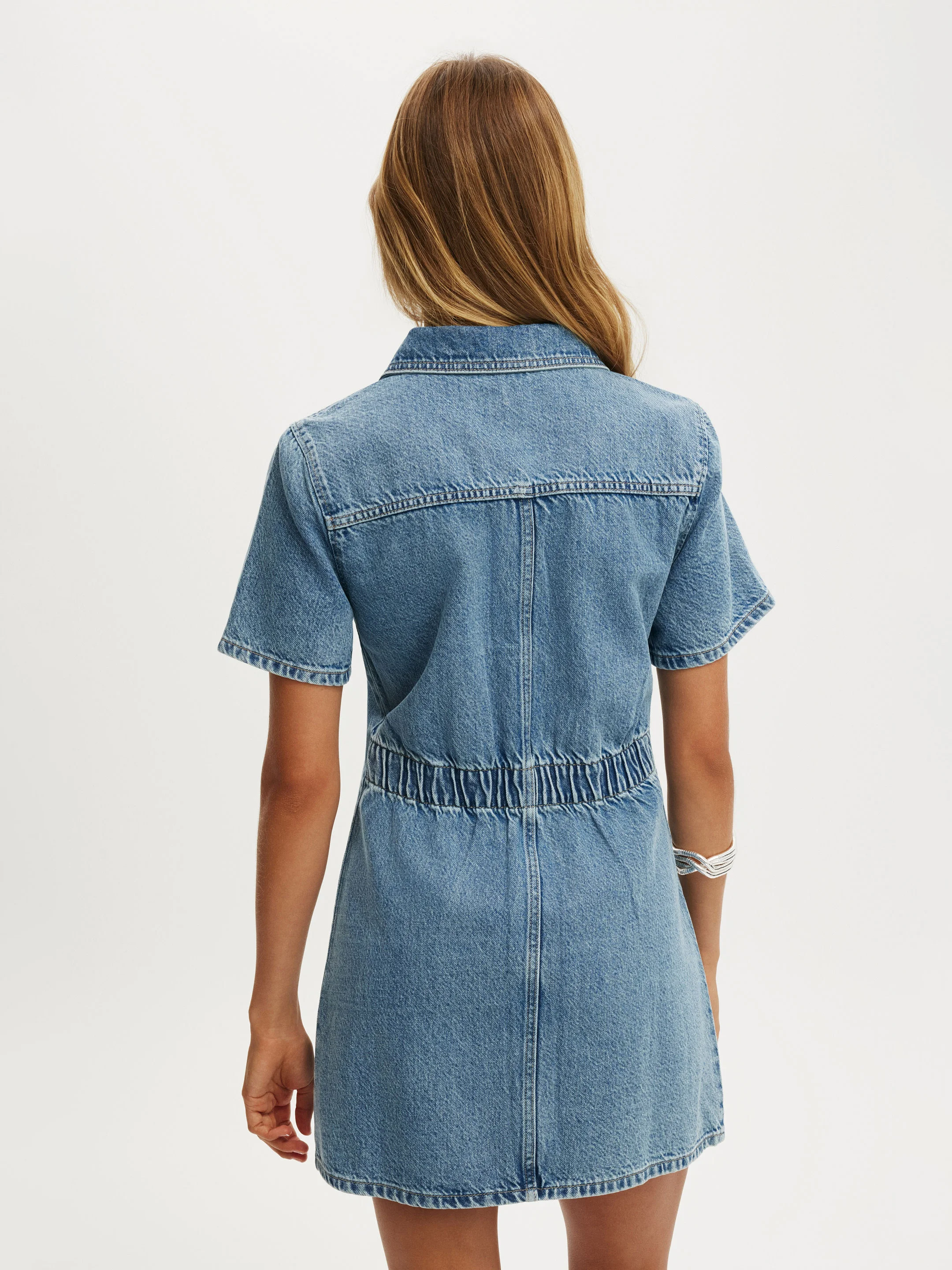 COTTON ON Đầm Jeans Tay Ngắn Nữ - Short Sleeve Dress