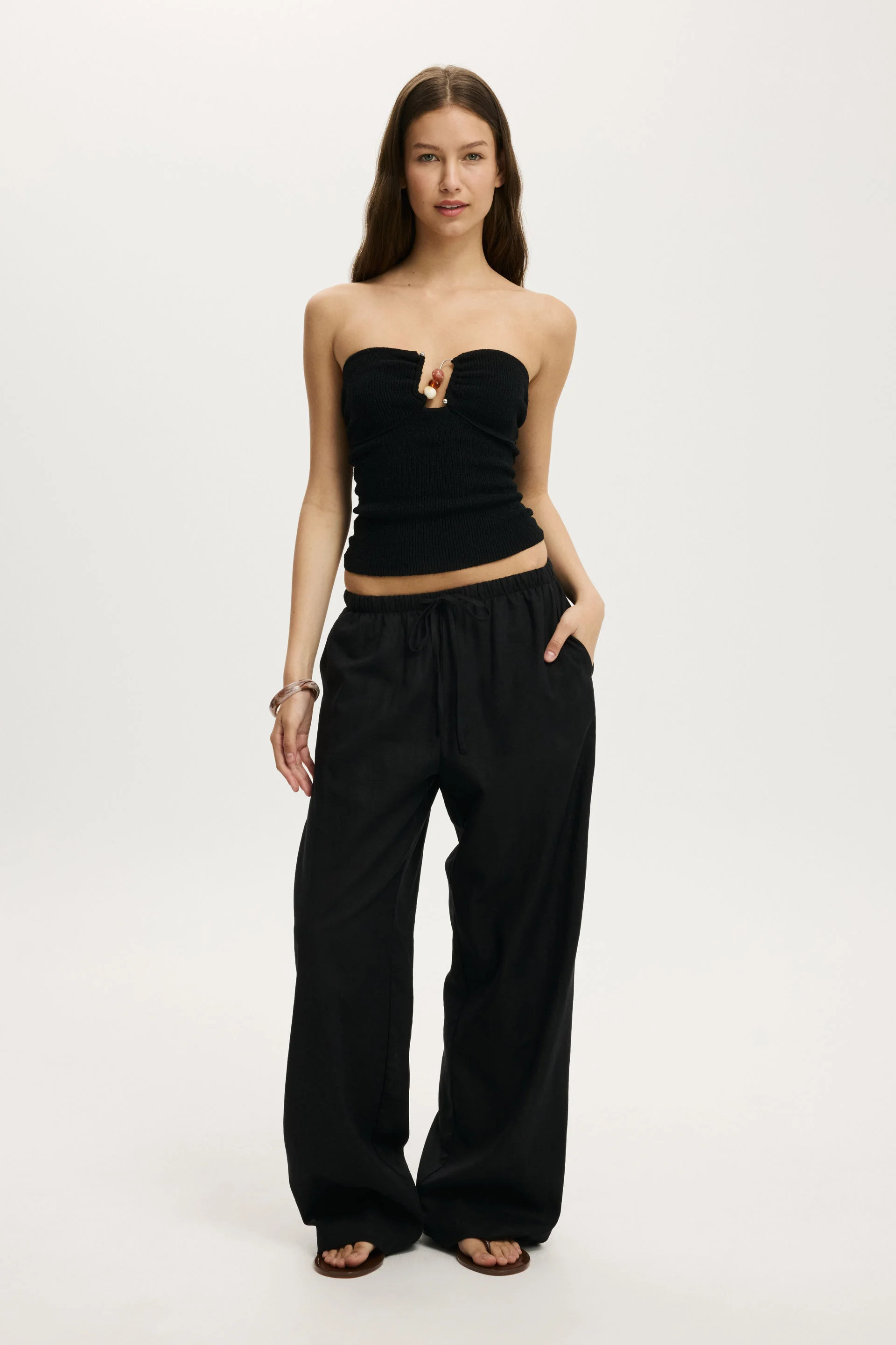 COTTON ON Áo Ống Nữ - Metal Trim Knit Bandeau