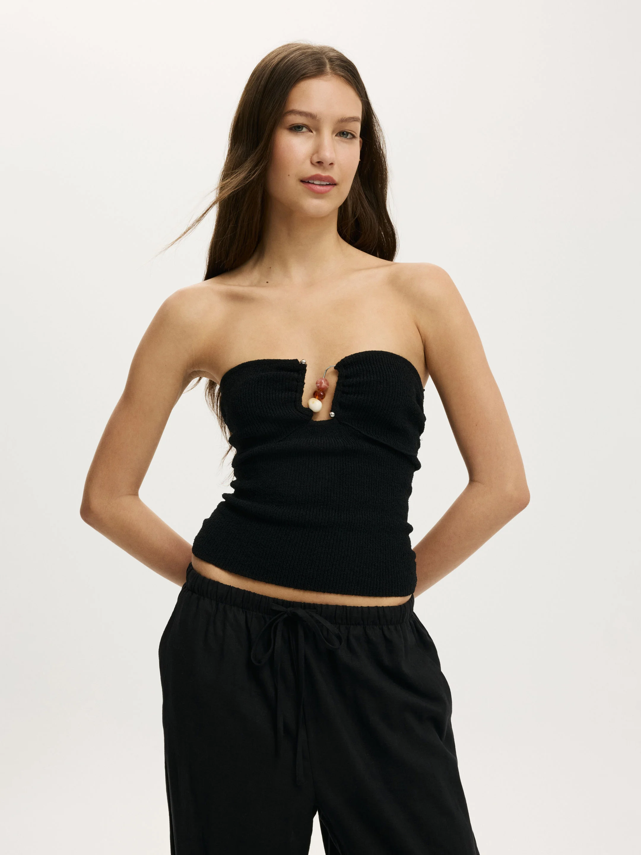 COTTON ON Áo Ống Nữ - Metal Trim Knit Bandeau