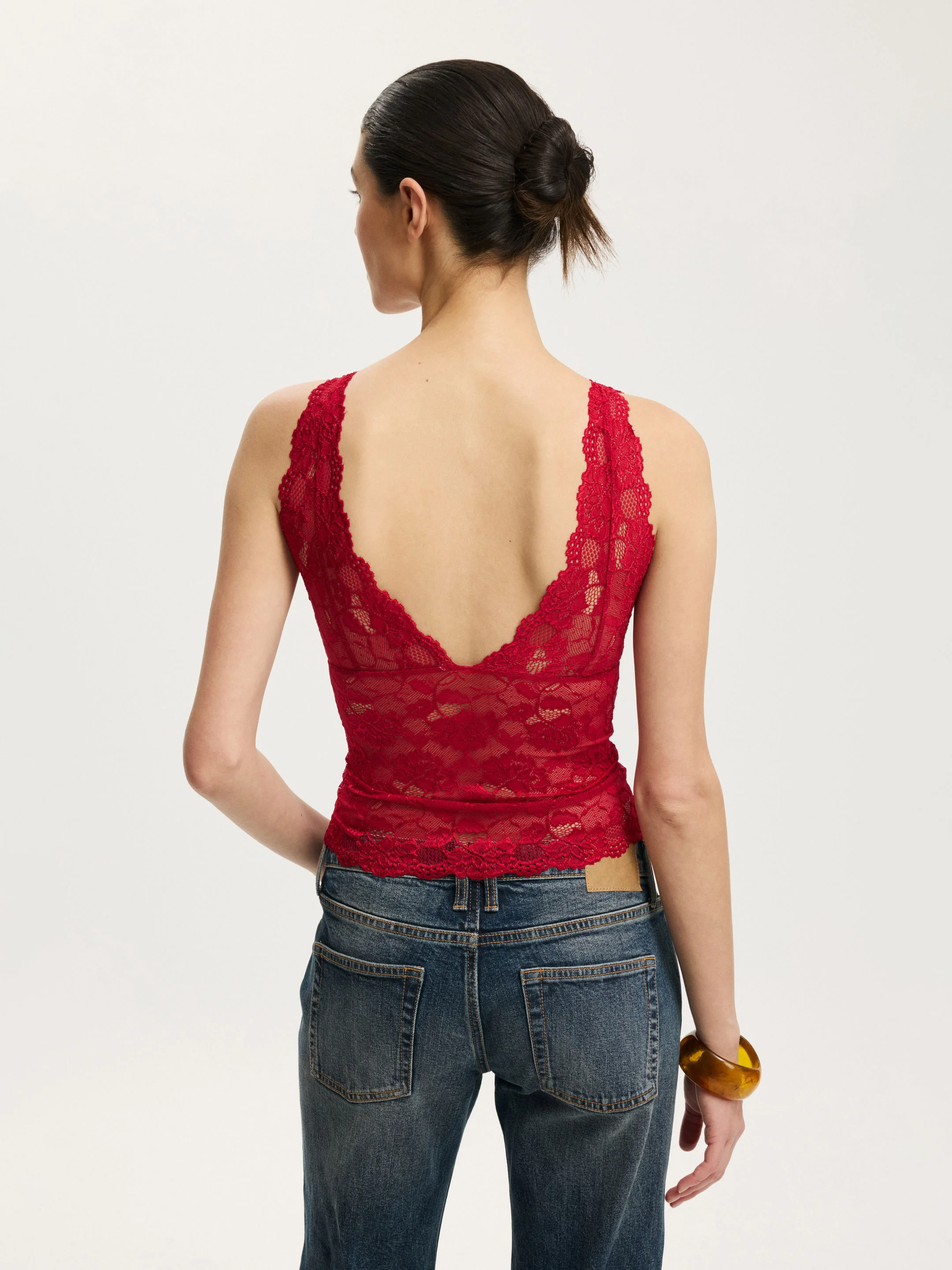 COTTON ON Áo Kiểu Cộc Tay Nữ-Rosie Lace Cami