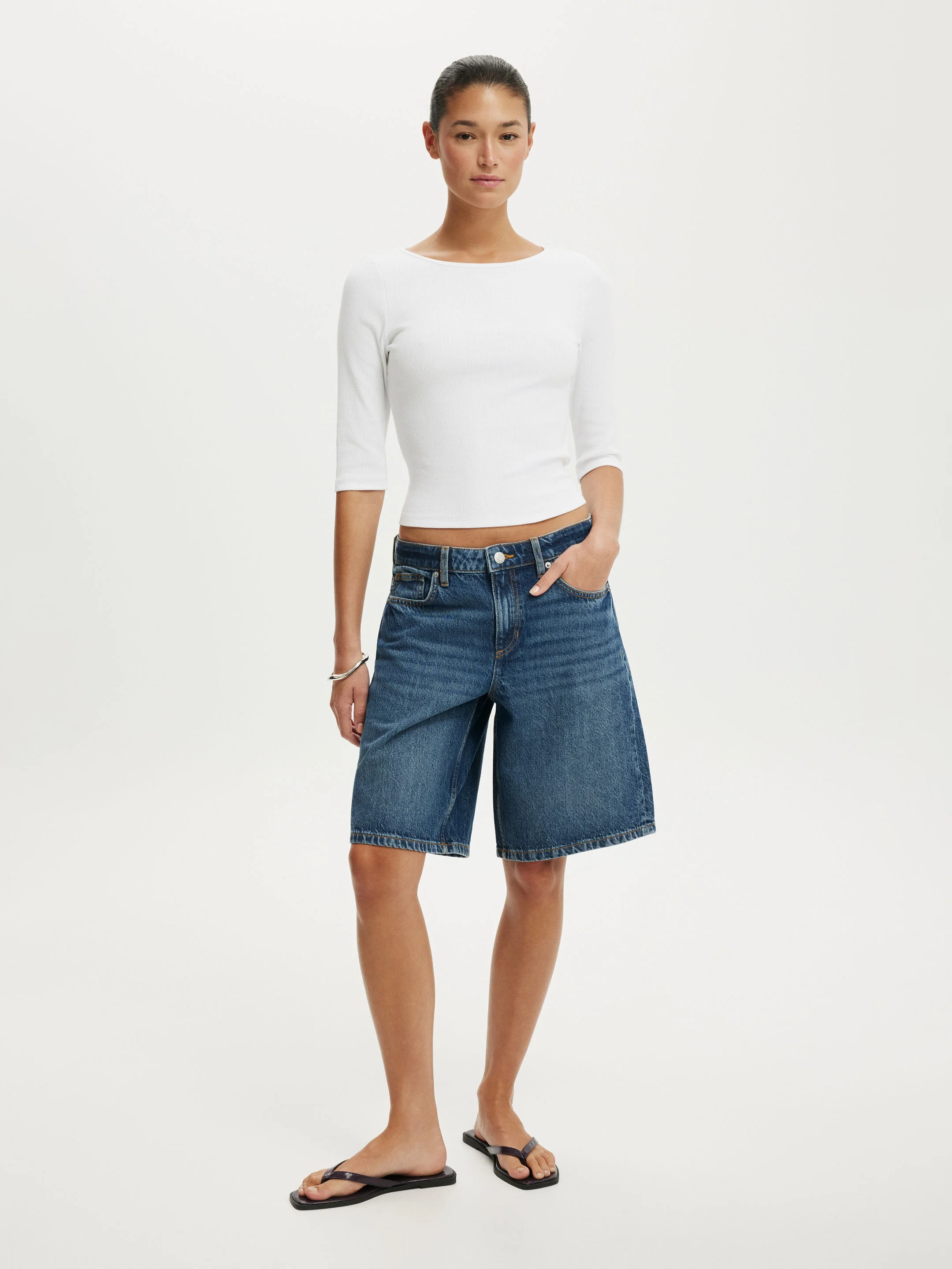 COTTON ON Quần Jeans Ngắn Nữ-Baggy Denim Short