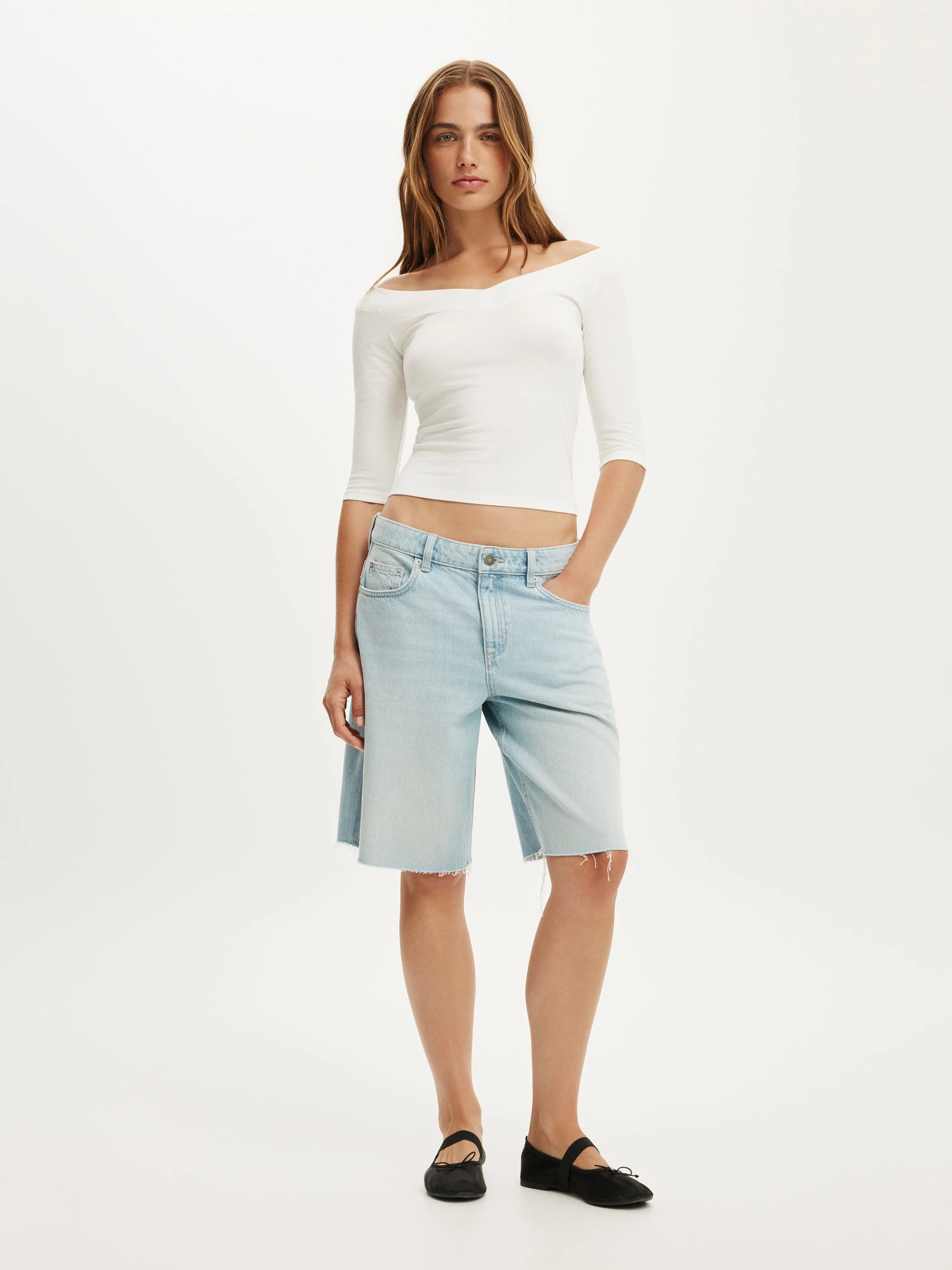 COTTON ON Quần Jeans Ngắn Nữ-Baggy Denim Short