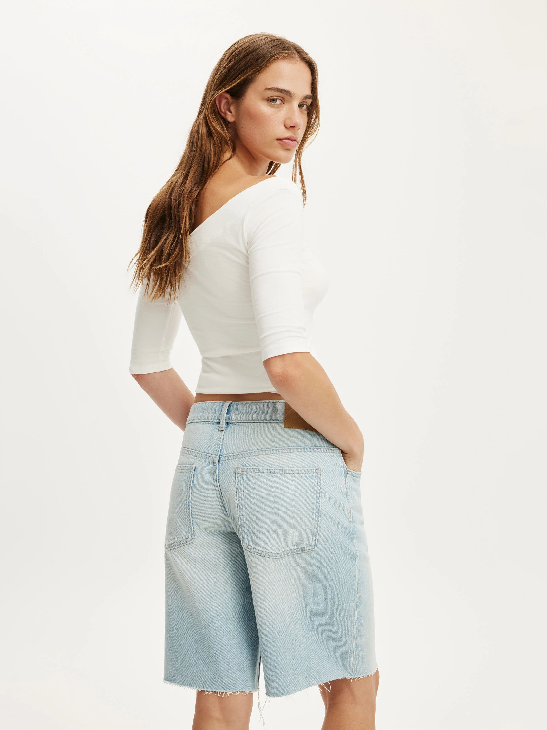 COTTON ON Quần Jeans Ngắn Nữ-Baggy Denim Short