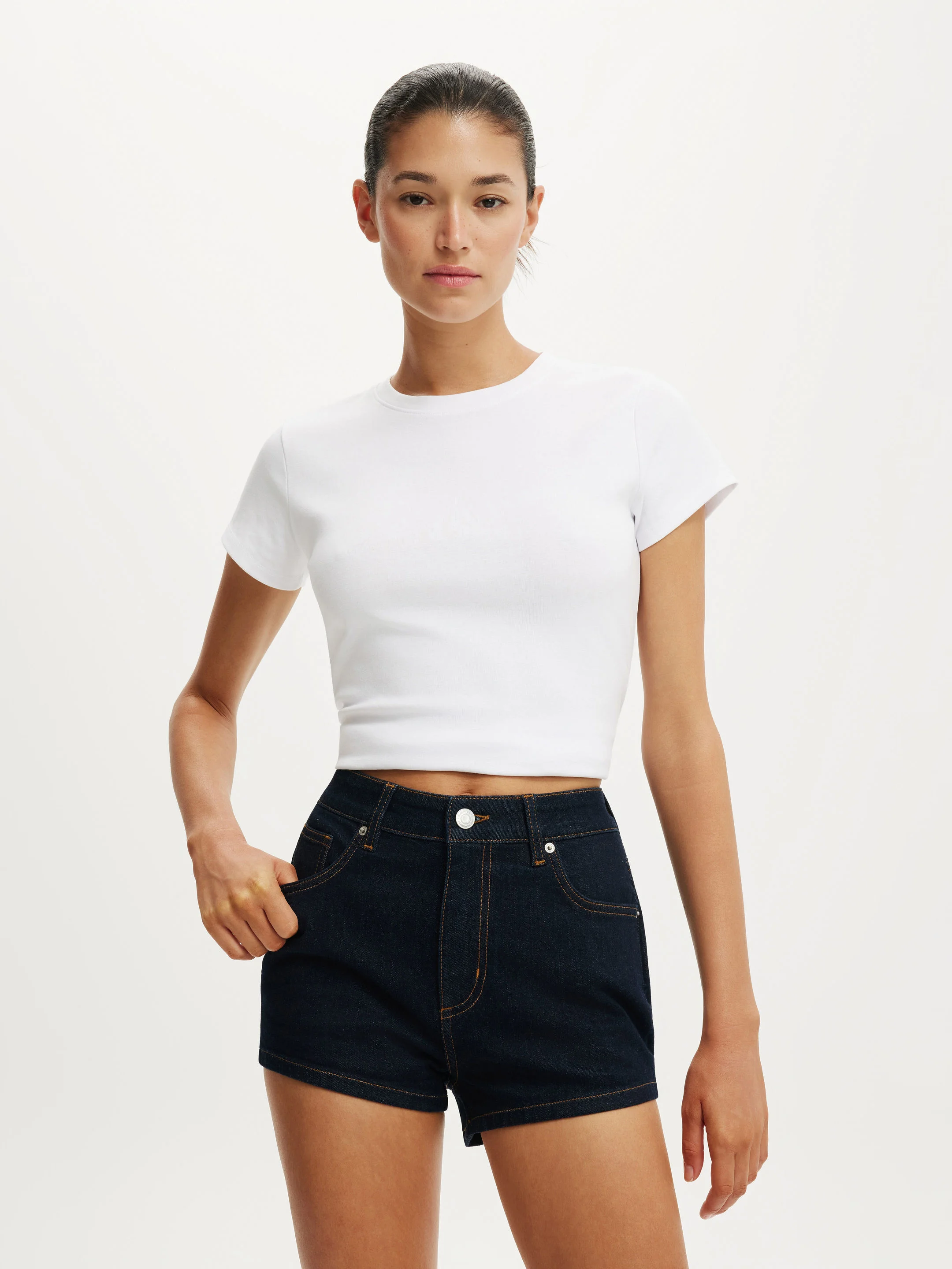 COTTON ON Quần Jeans Ngắn Nữ-High Micro Denim Short
