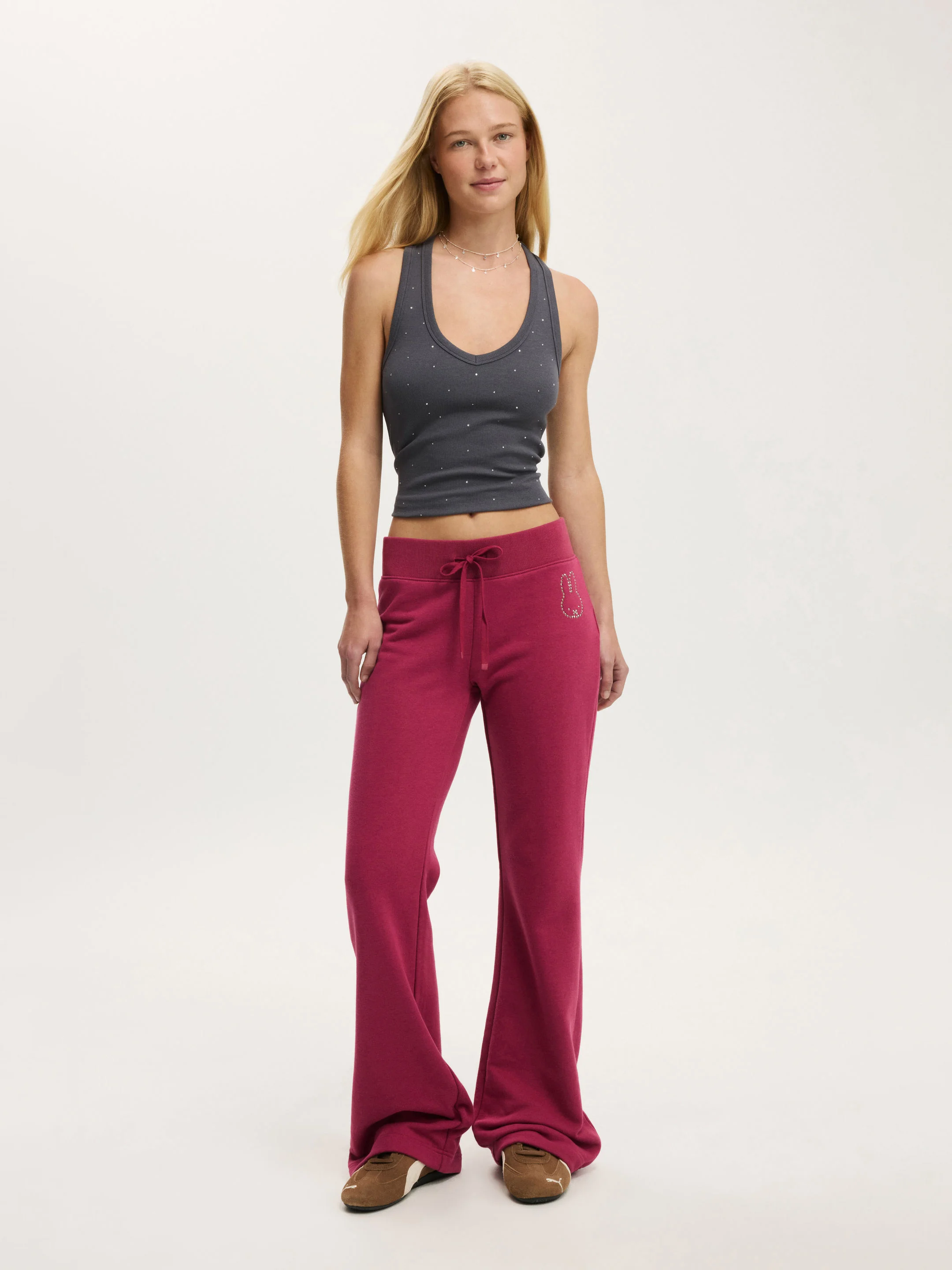 COTTON ON Quần Thun Dài Nữ-License Low Rise Bootleg Sweatpant