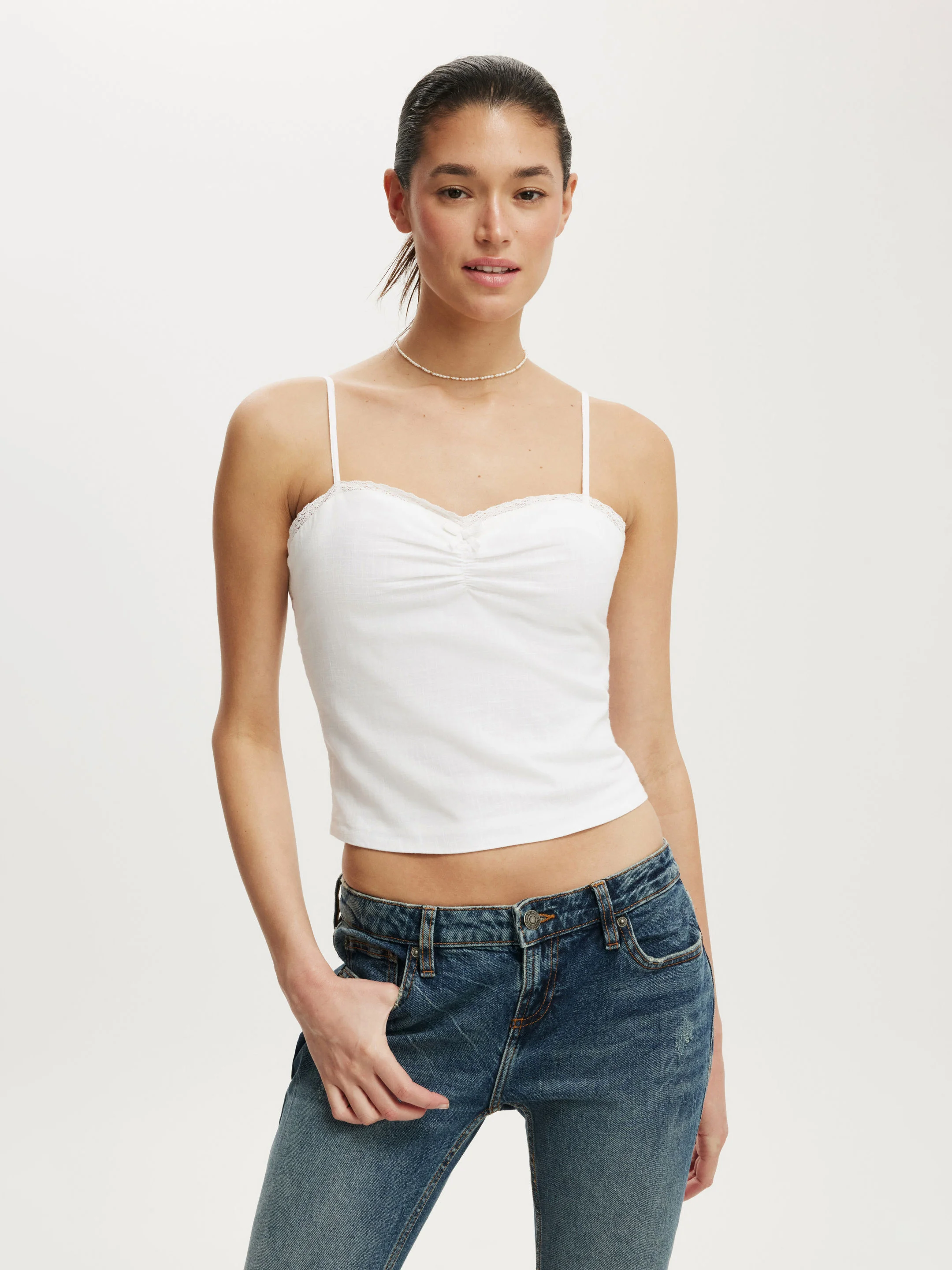 COTTON ON Áo Hai Dây Nữ - Bow Cotton Cami