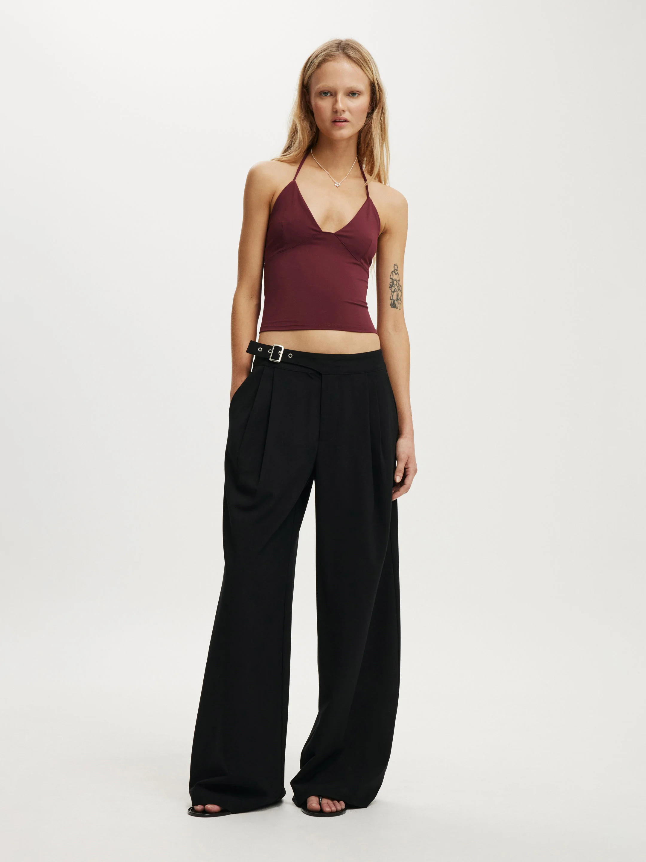 COTTON ON Quần Vải Dài Nữ - Isla Low Rise Suiting Pant