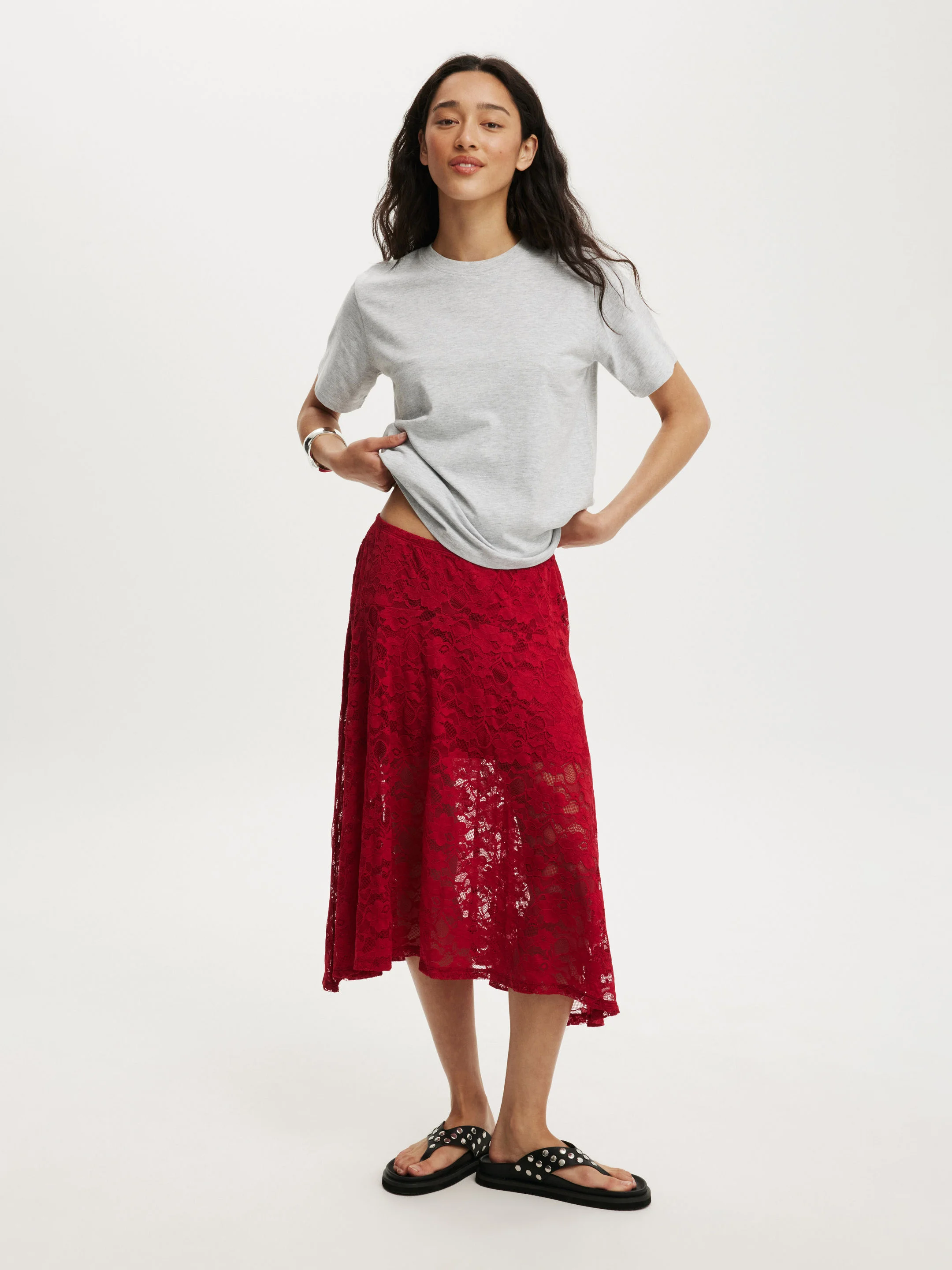 COTTON ON Váy Midi Nữ-Asha Lace Midi Skirt