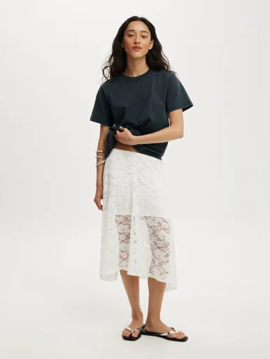 COTTON ON Váy Midi Nữ-Asha Lace Midi Skirt