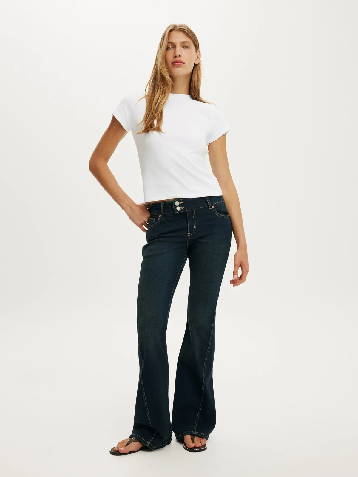 COTTON ON Quần Jeans Dài Nữ - Mid Rise Bootcut Jean