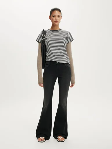 COTTON ON Quần Jeans Dài Nữ - Mid Rise Bootcut Jean