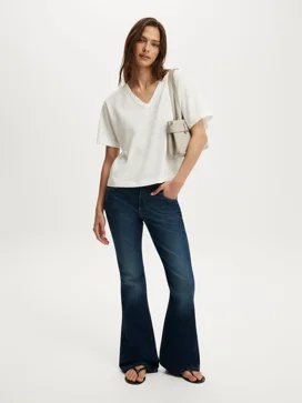COTTON ON Quần Jeans Dài Nữ - Mid Rise Bootcut Jean