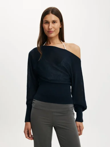 COTTON ON Áo Lệch Vai Nữ - The Breezy Ls Batwing Knit