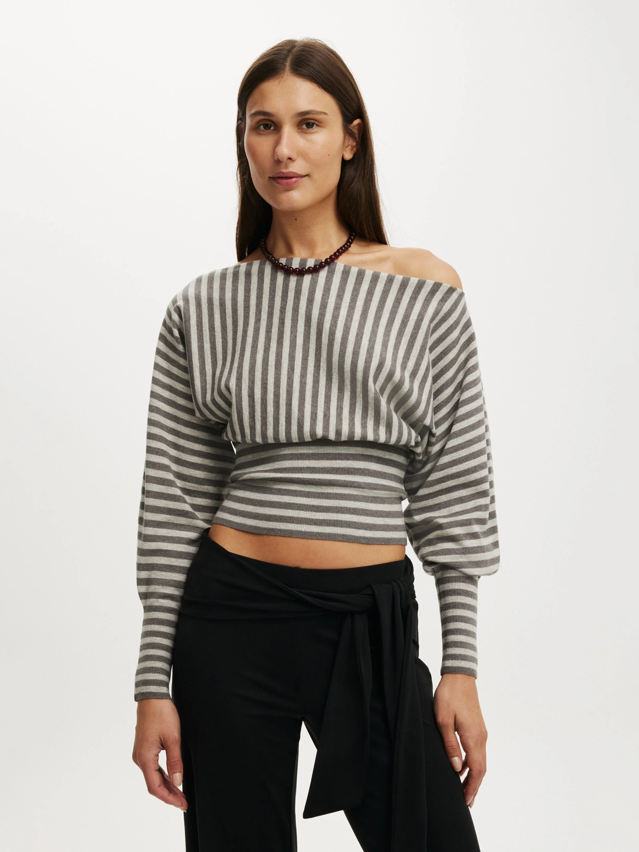 COTTON ON Áo Lệch Vai Nữ - Everfine Ls Batwing Knit