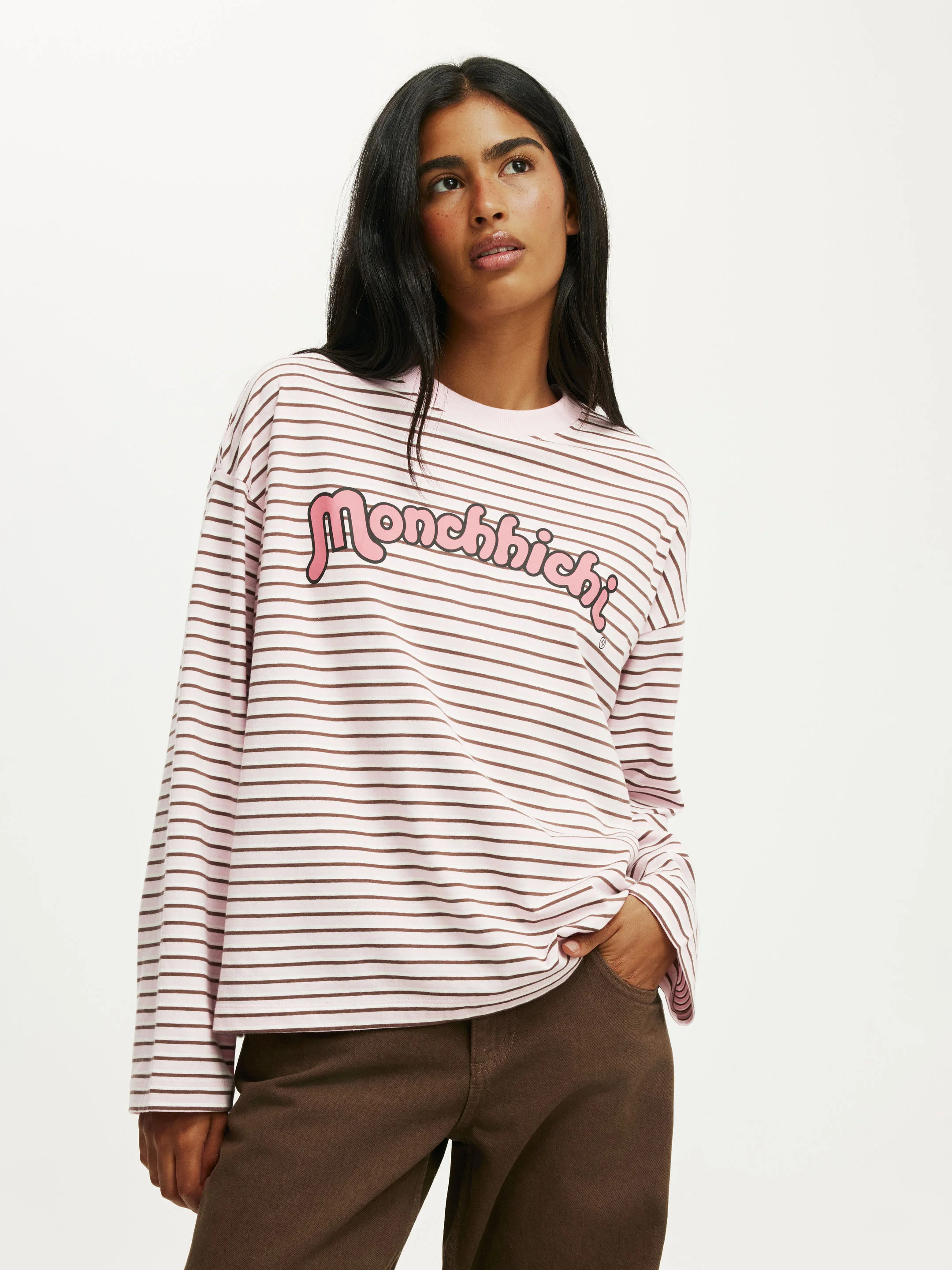 COTTON ON Áo Thun Có Họa Tiết Nữ-Lcn Ls Oversized Graphic Tee
