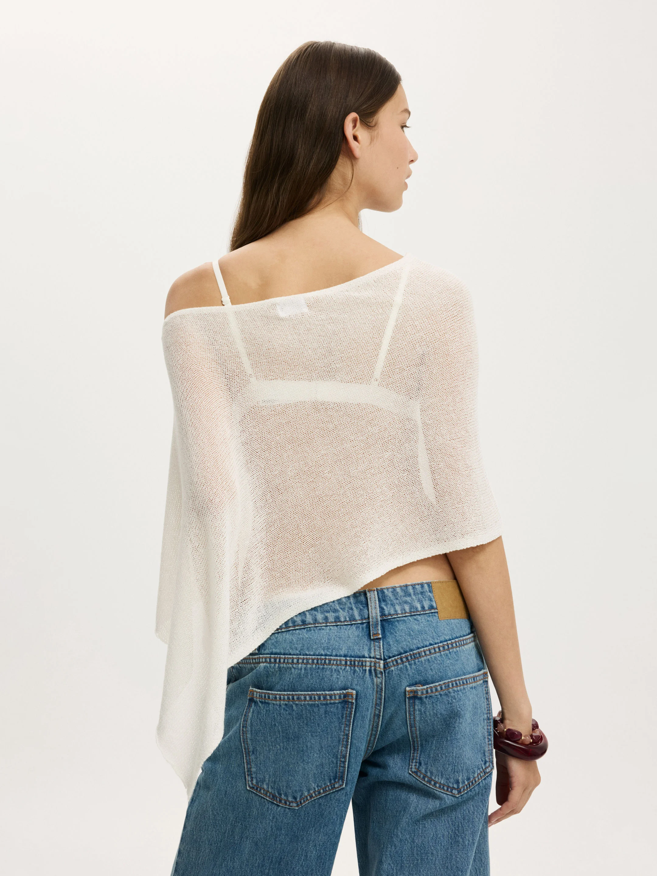 COTTON ON Áo Len Ngắn Tay Nữ - Sheer Knit Poncho
