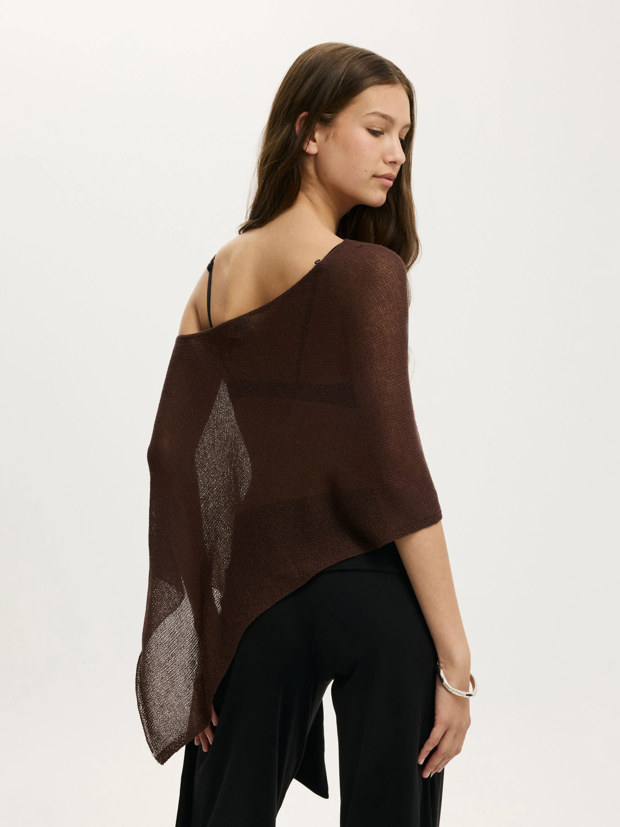 COTTON ON Áo Len Ngắn Tay Nữ - Sheer Knit Poncho