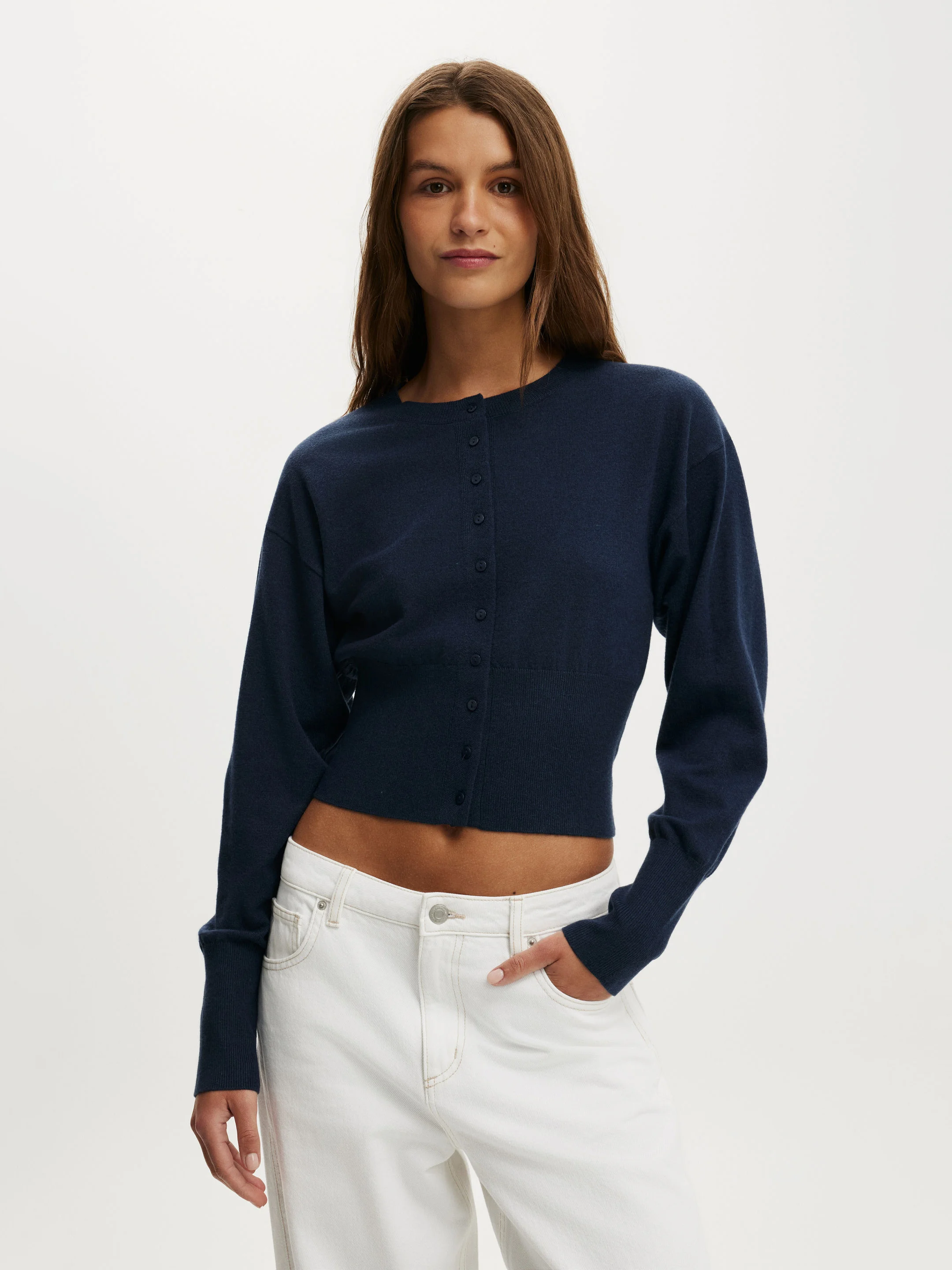 COTTON ON Áo Len Cardigan Dài Tay Nữ-Sara Button Cardigan