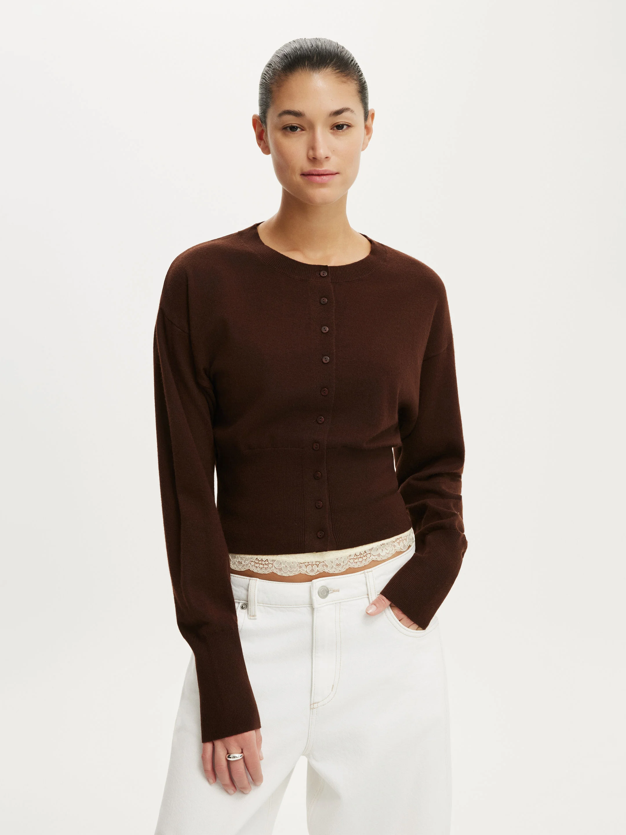 COTTON ON Áo Len Cardigan Dài Tay Nữ - Sara Button Cardigan