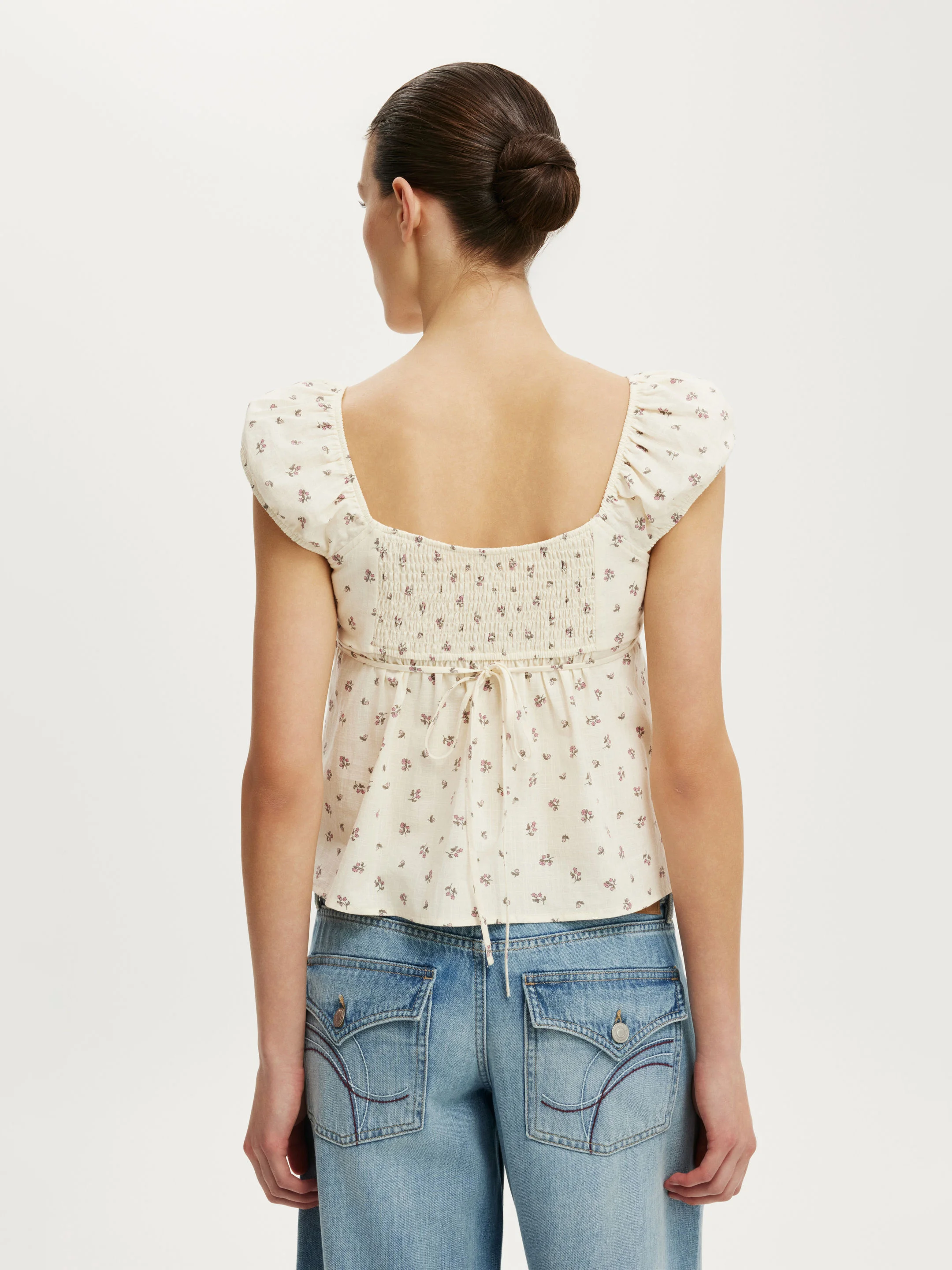 COTTON ON Áo Kiểu Nữ - Tie Back Babydoll Top
