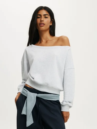 COTTON ON Áo Lệch Vai Nữ-Off Shoulder Sweatshirt