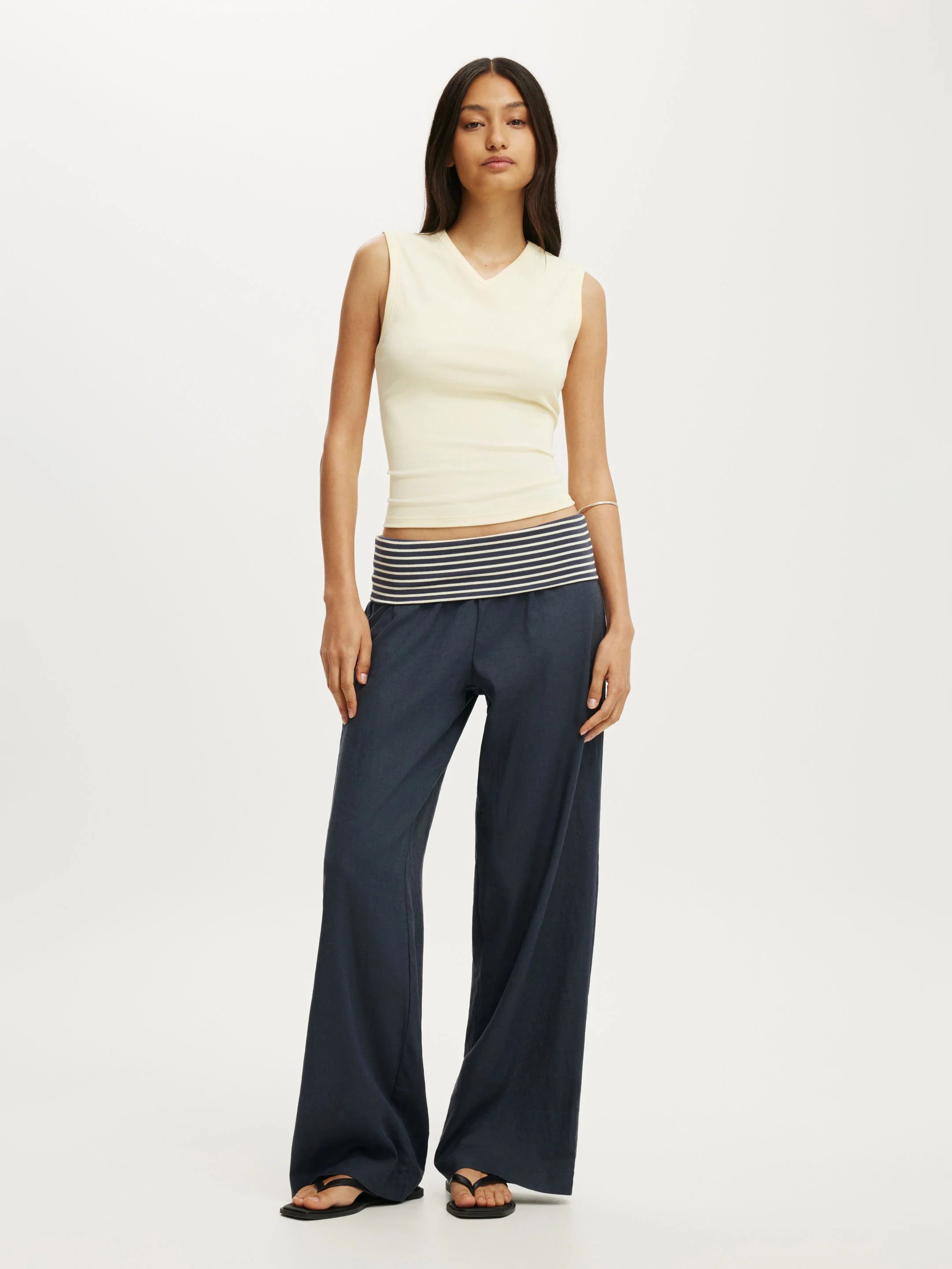 COTTON ON Quần Dài Nữ - Haven Fold Over Pant