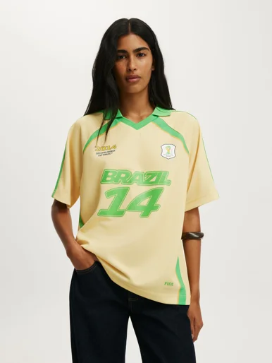 COTTON ON Áo Thun Có Họa Tiết Nữ - Lcn Graphic Football Jersey
