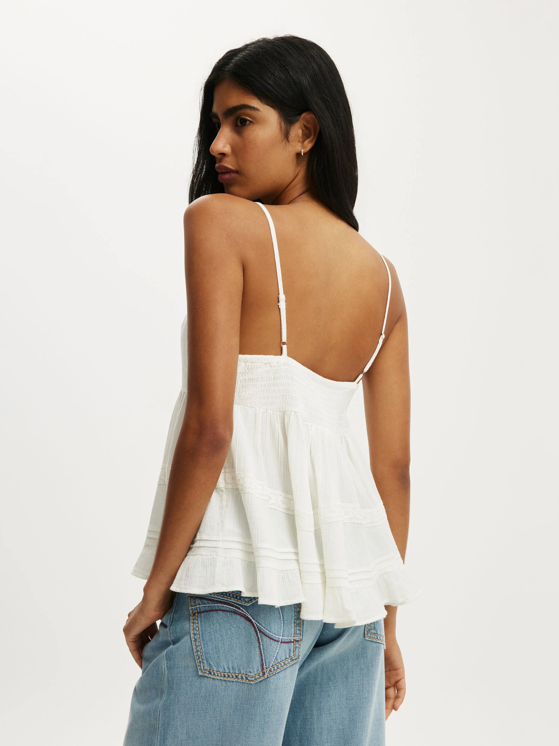COTTON ON Áo Kiểu 2 Dây Nữ - Billie Lace Babydoll Cami