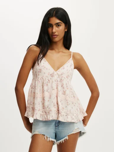 COTTON ON Áo Kiểu 2 Dây Nữ - Billie Lace Babydoll Cami