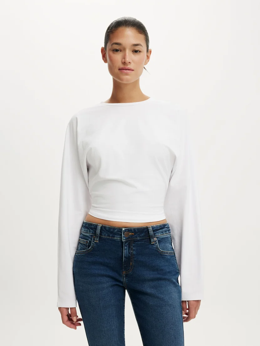 COTTON ON Áo Thun Dài Tay Nữ-Blair Batwing Long Sleeve