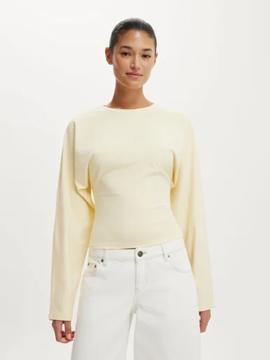 COTTON ON Áo Thun Dài Tay Nữ-Blair Batwing Long Sleeve