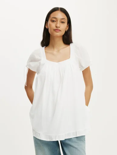 COTTON ON Áo Kiểu Nữ - Eliza Babydoll Tunic Top