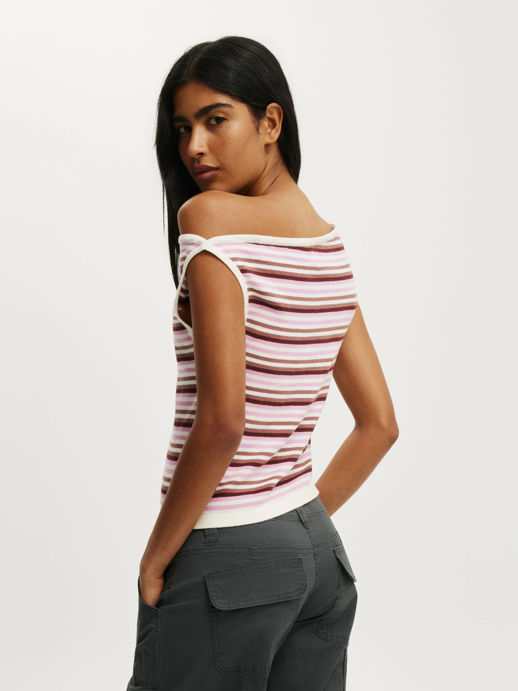 COTTON ON Áo Kiểu Lệch Vai Nữ - S/Less Off Shoulder Knit