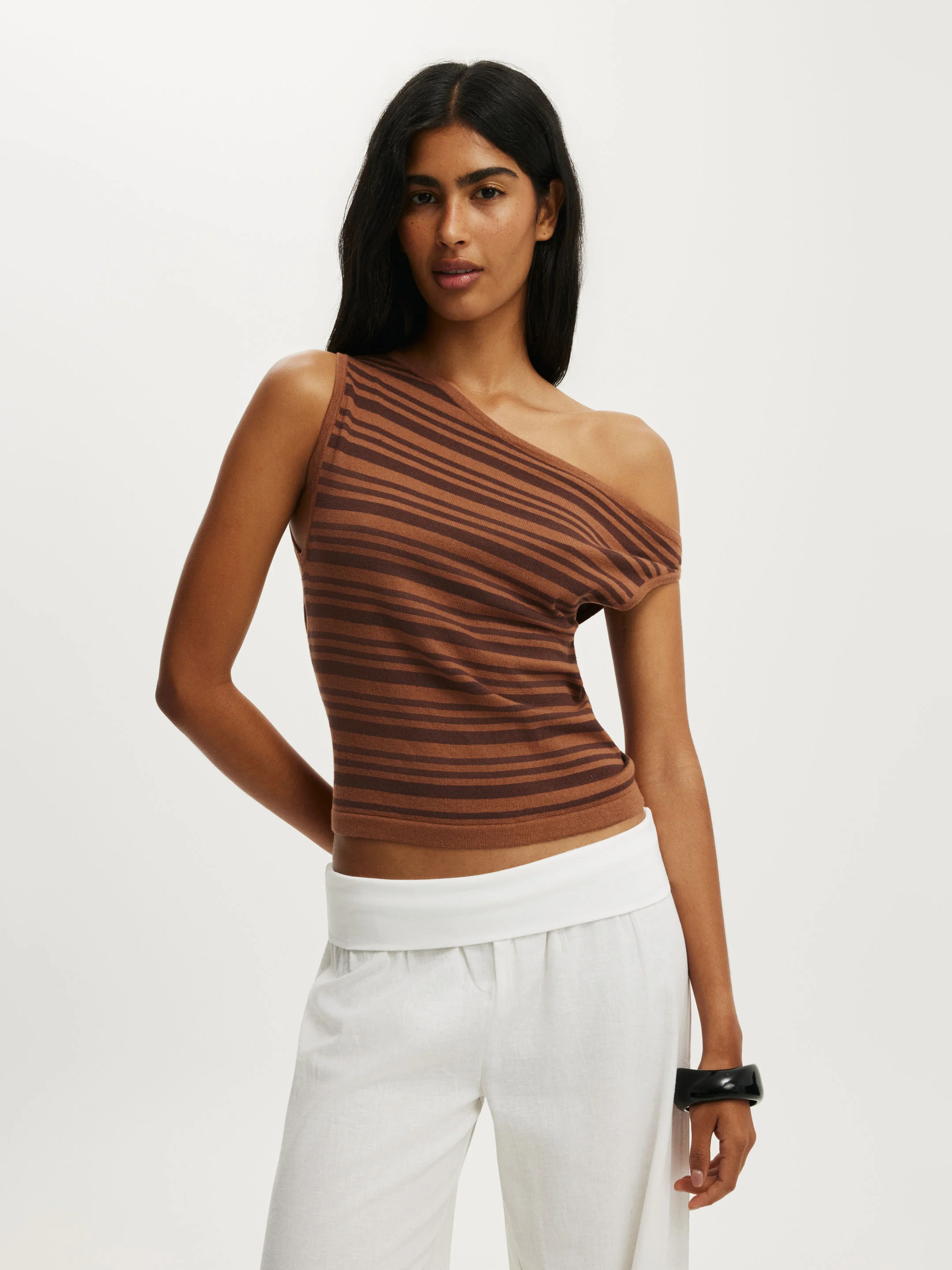 COTTON ON Áo Kiểu Lệch Vai Nữ - S/Less Off Shoulder Knit