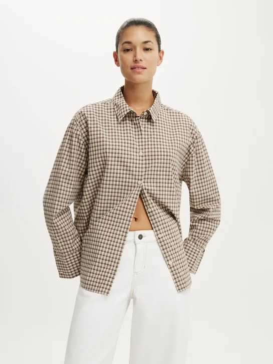 COTTON ON Áo Sơ Mi Dài Tay Nữ-Sloane Oversized Shirt