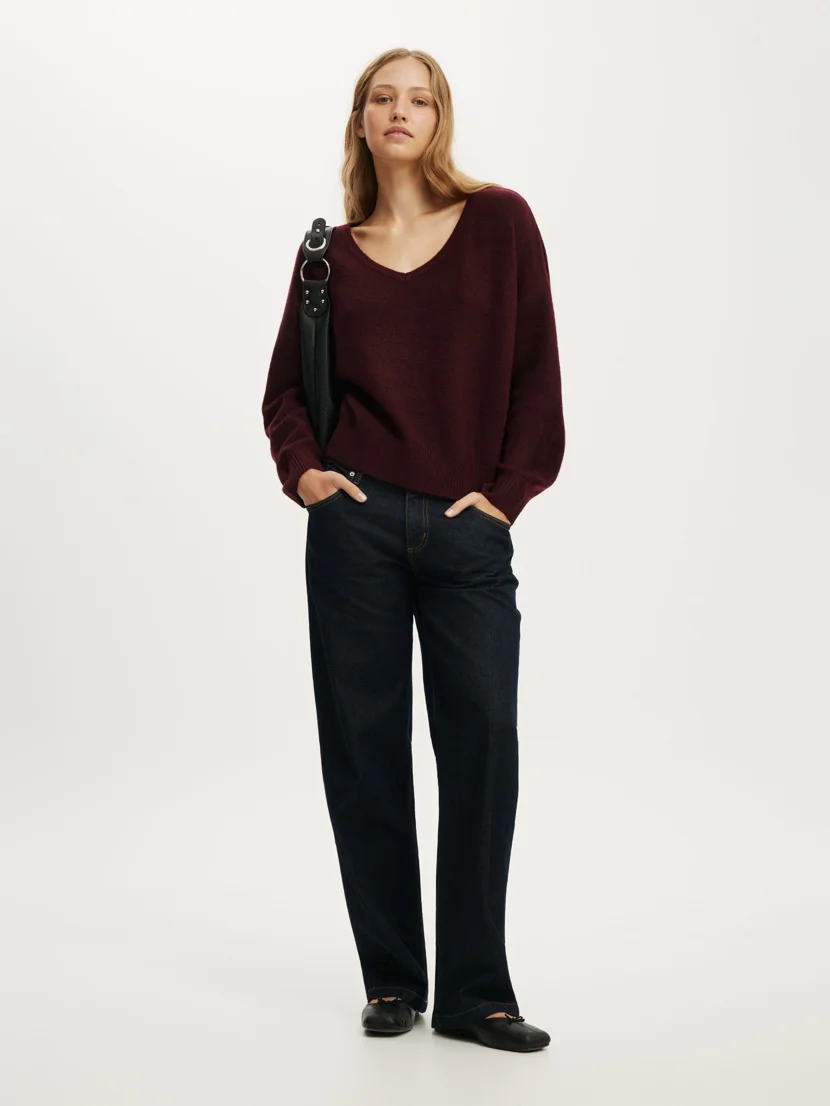 COTTON ON Áo Len Cổ V Dài Tay Nữ - Softest Luxe Slouchy V Knit