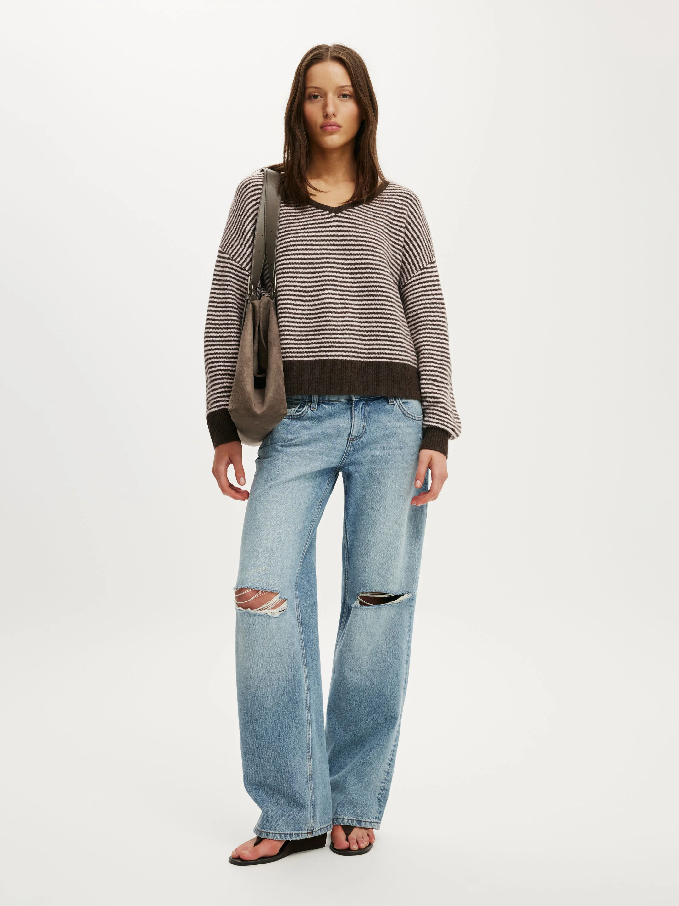 COTTON ON Áo Len Cổ V Dài Tay Nữ - Softest Luxe  Slouchy V Knit