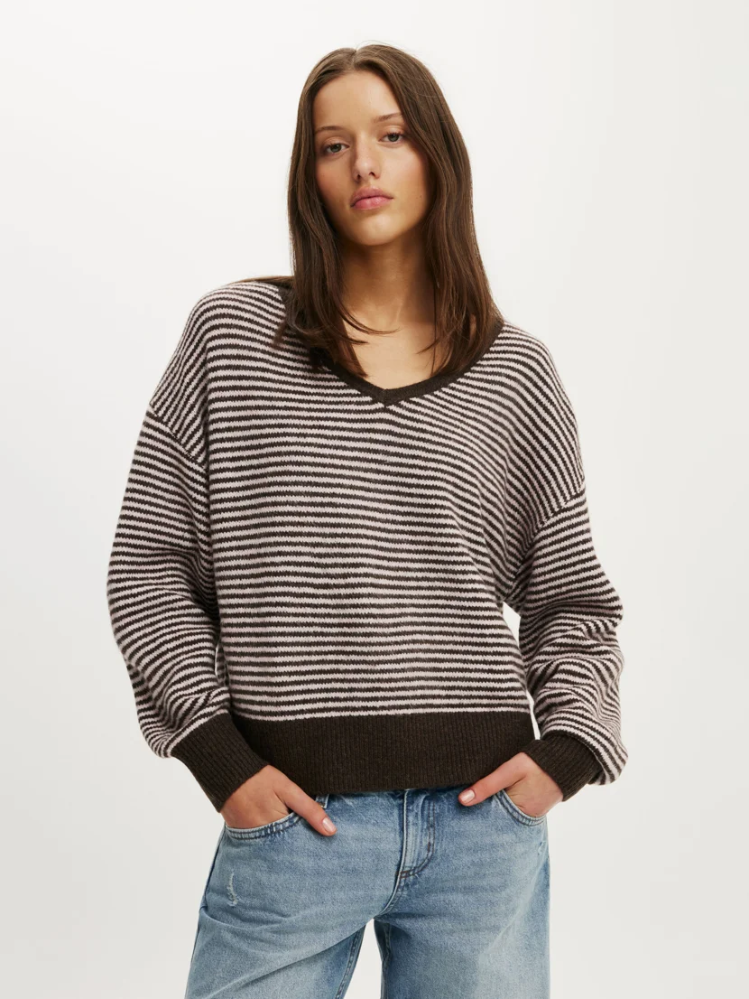 COTTON ON Áo Len Cổ V Dài Tay Nữ - Softest Luxe Slouchy V Knit